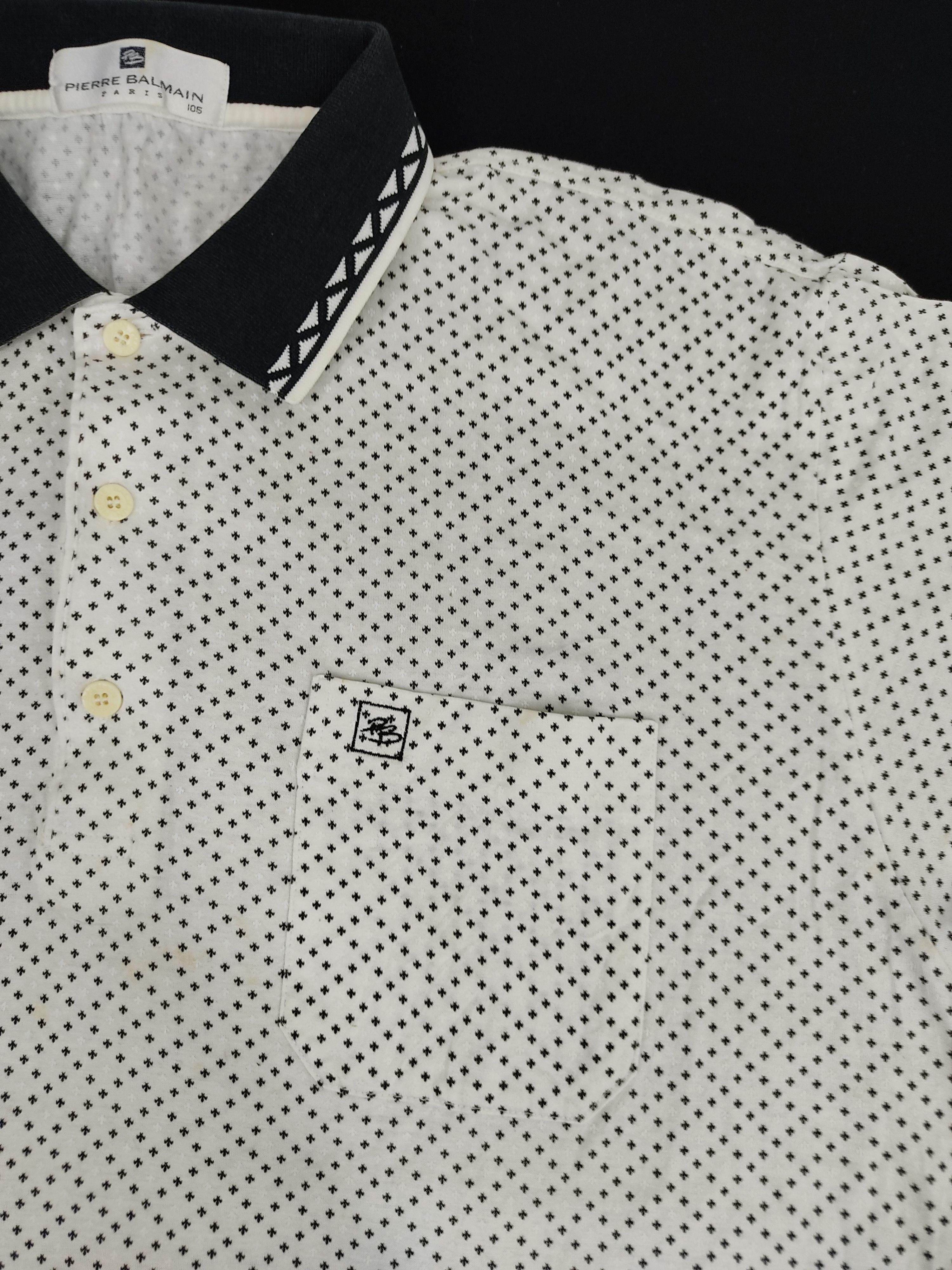 Pierre Balmain Pierre Balmain Paris Polo Polka Dot Single Pocket Tee Size US L / EU 52-54 / 3 - 3 Thumbnail