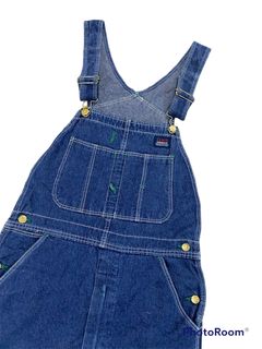 VTG 90S MEN'S POINTER Brand Bib Carpenter Overalls Blue USA Button