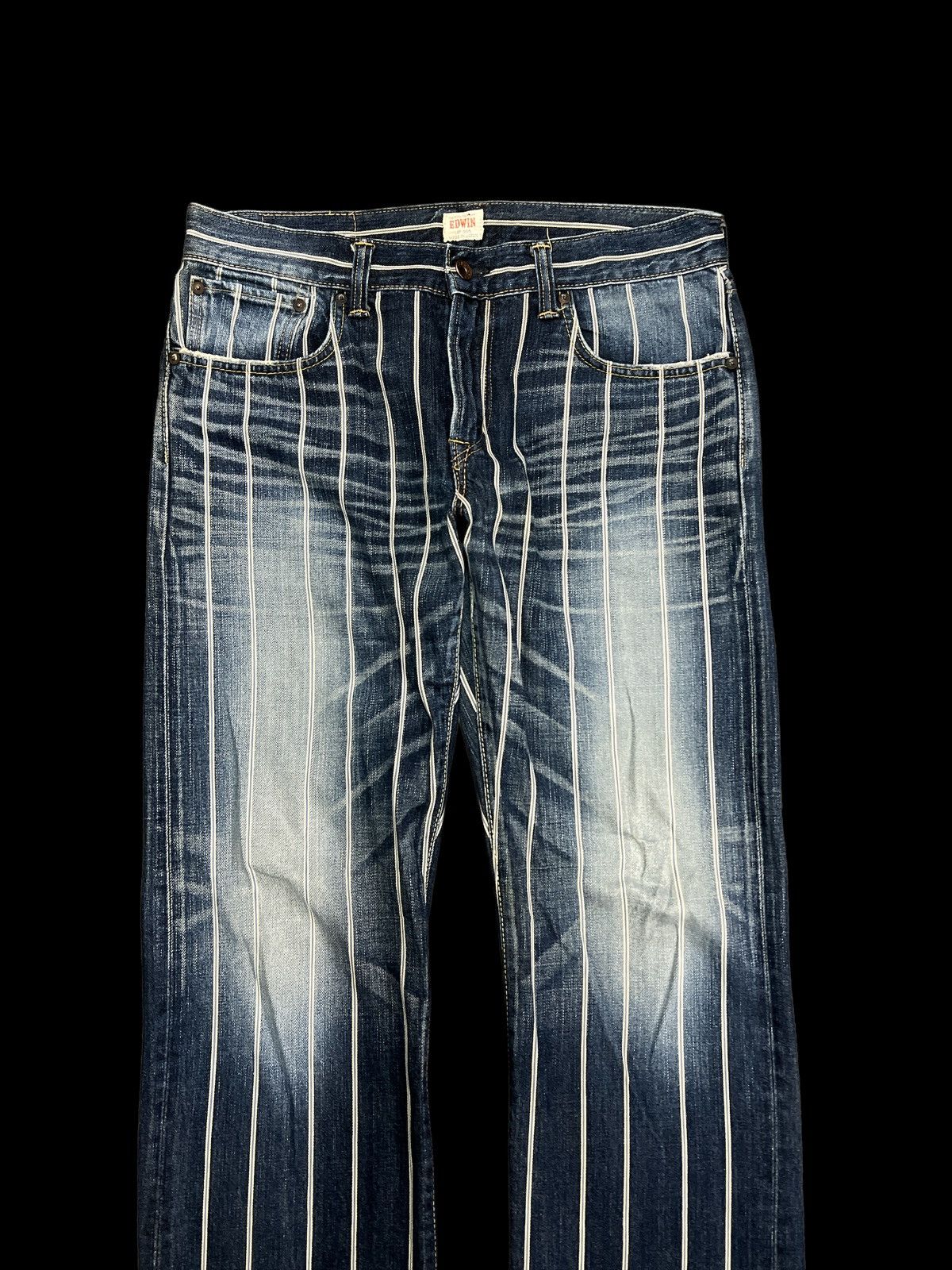 Japanese Brand RARE💥EDWIN 505Z SALVAGE DISTRESSED DENIM PANT Size US 31 - 2 Thumbnail