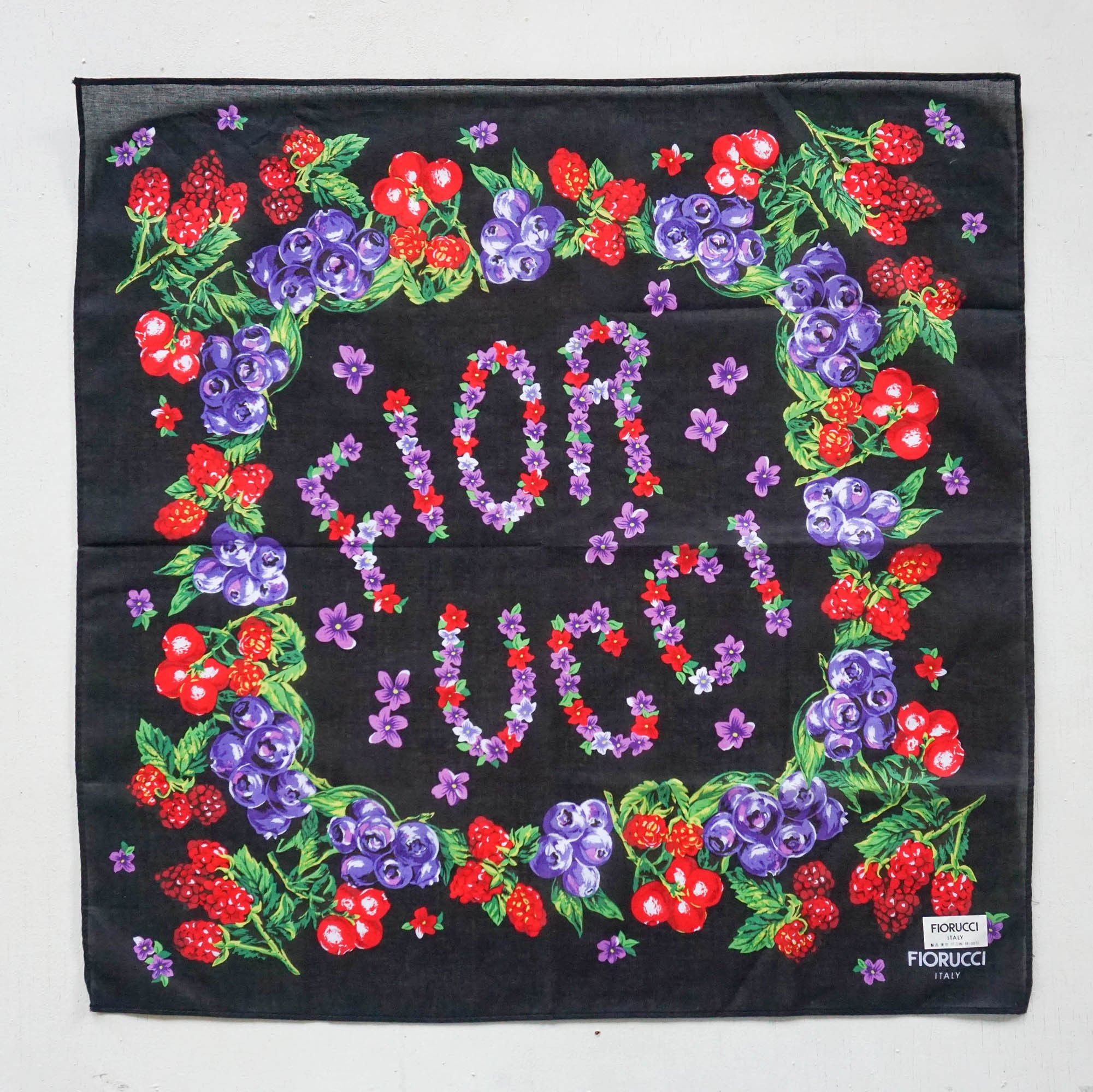 FIORUCCI Berries & Flowers Design Handkerchief