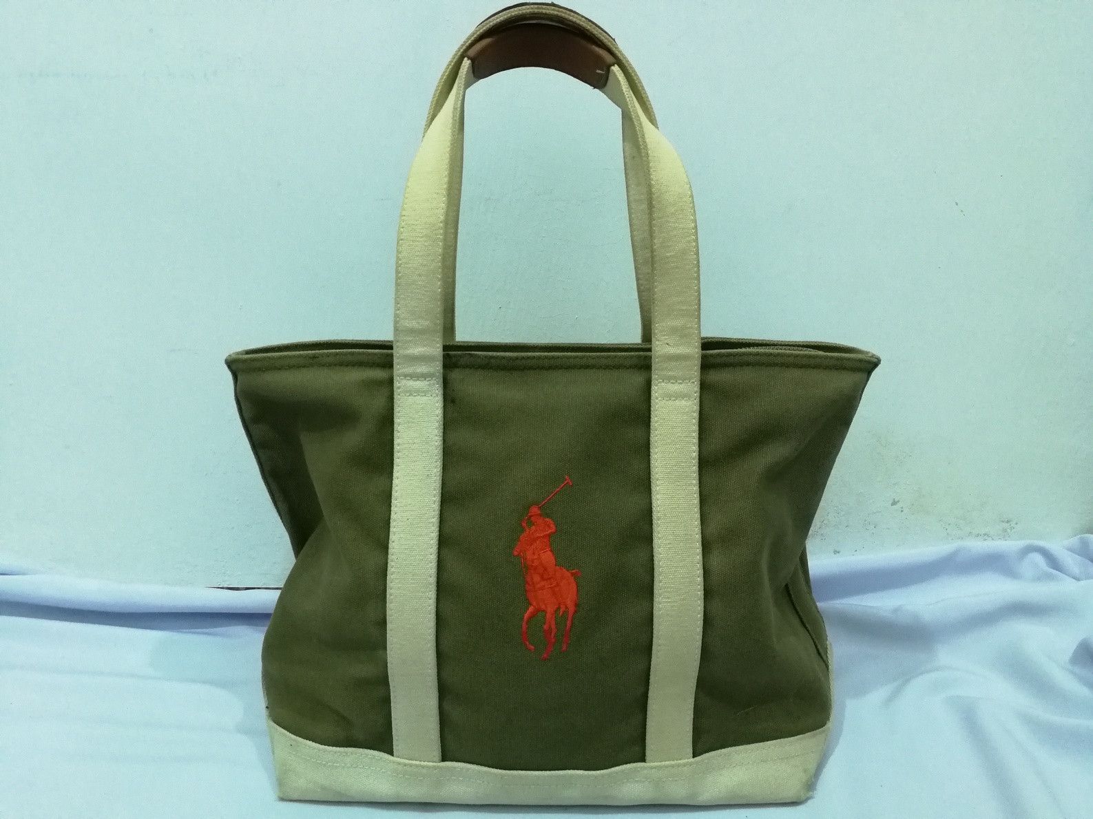 Polo Ralph Lauren Polo Sport Tote Bag Big Pony Canvas Leather Handle Size ONE SIZE - 1 Thumbnail