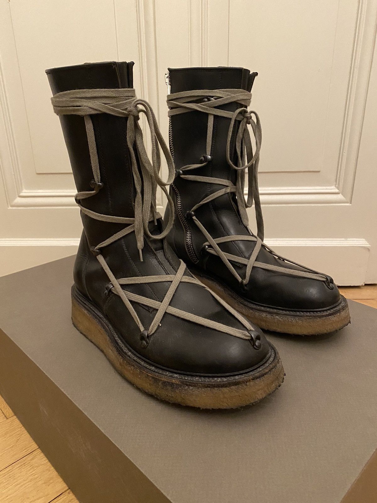 Rick Owens FW 17 GLITTER Pentagram Creepers Boots 41/42 Grailed