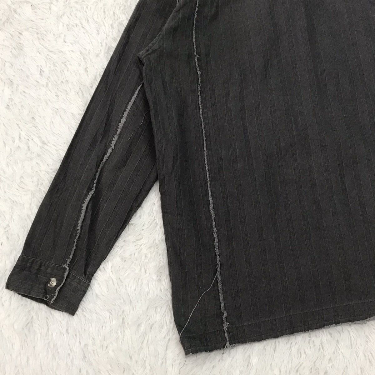 Japanese Brand Cutting Distress Create Barefoot Snap Button Jacket Size US L / EU 52-54 / 3 - 10 Thumbnail