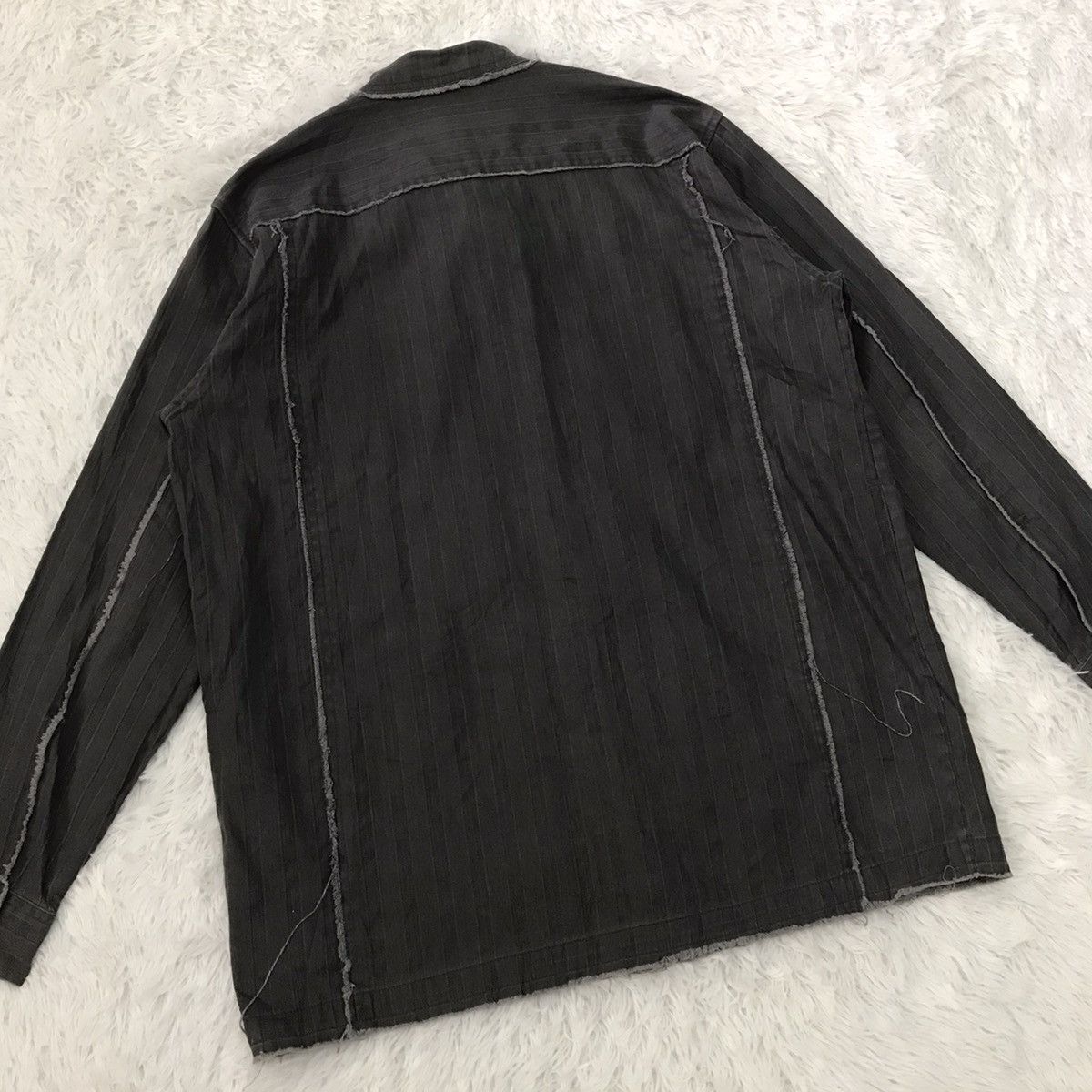 Japanese Brand Cutting Distress Create Barefoot Snap Button Jacket Size US L / EU 52-54 / 3 - 8 Thumbnail