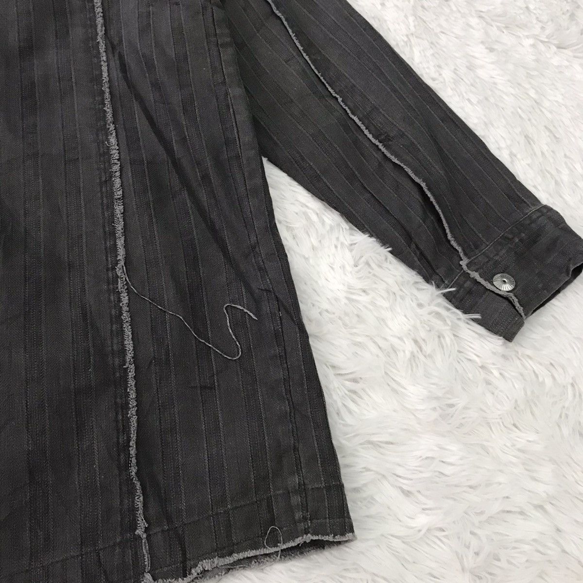 Japanese Brand Cutting Distress Create Barefoot Snap Button Jacket Size US L / EU 52-54 / 3 - 14 Thumbnail