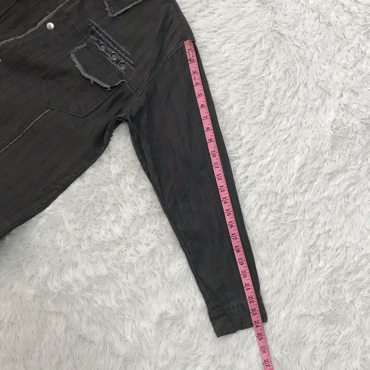 Japanese Brand Cutting Distress Create Barefoot Snap Button Jacket Size US L / EU 52-54 / 3 - 23 Thumbnail