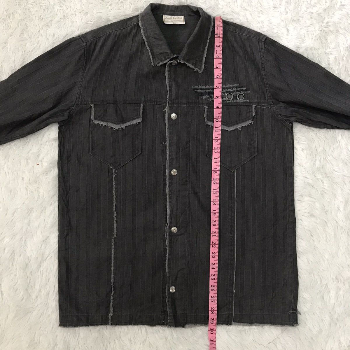 Japanese Brand Cutting Distress Create Barefoot Snap Button Jacket Size US L / EU 52-54 / 3 - 21 Thumbnail