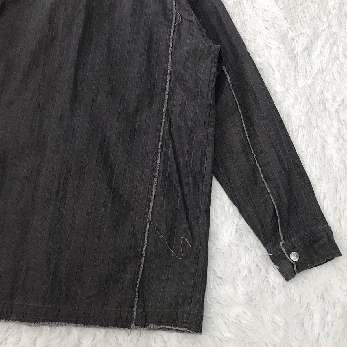 Japanese Brand Cutting Distress Create Barefoot Snap Button Jacket Size US L / EU 52-54 / 3 - 11 Thumbnail