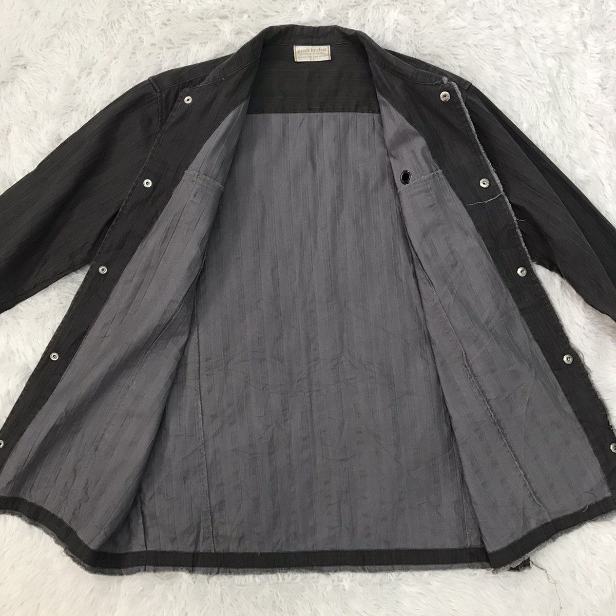 Japanese Brand Cutting Distress Create Barefoot Snap Button Jacket Size US L / EU 52-54 / 3 - 16 Thumbnail