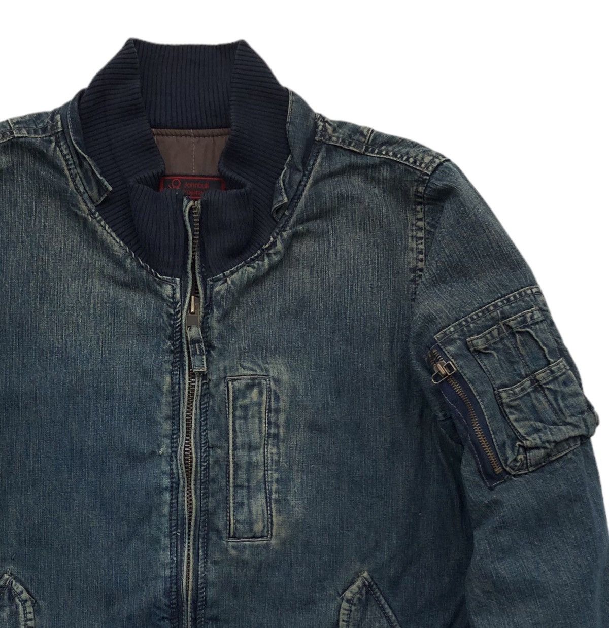 Johnbull Vintage Johnbull Kojima Japan Denim Bomber Jacket Size US L / EU 52-54 / 3 - 4 Thumbnail