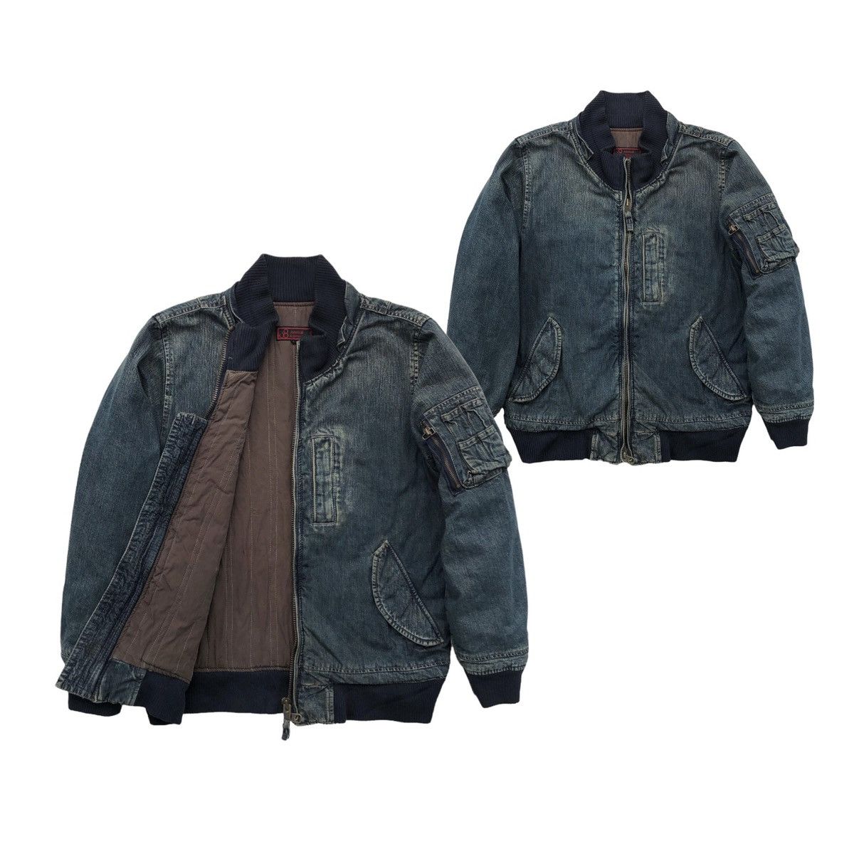 Johnbull Vintage Johnbull Kojima Japan Denim Bomber Jacket Size US L / EU 52-54 / 3 - 2 Thumbnail