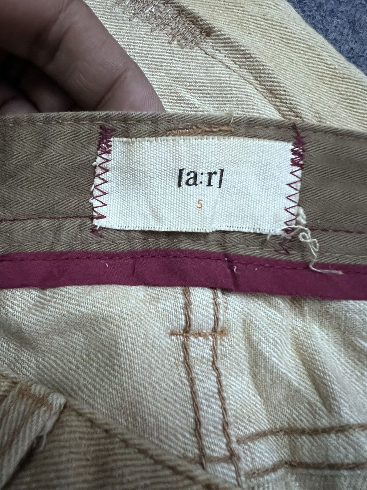 Japanese Brand THRASHED PATCH WORK BROWN FADED DENIM PANT Size US 30 / EU 46 - 7 Thumbnail
