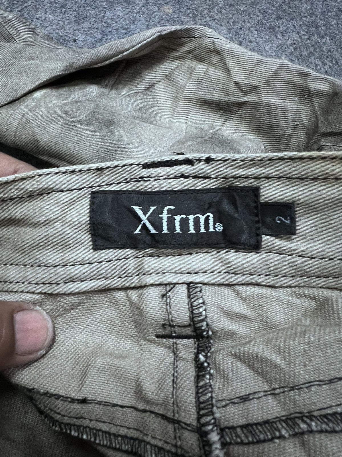 Japanese Brand FLARED💥XFRM WAX STUDED DENIM PANT Size US 30 / EU 46 - 6 Thumbnail
