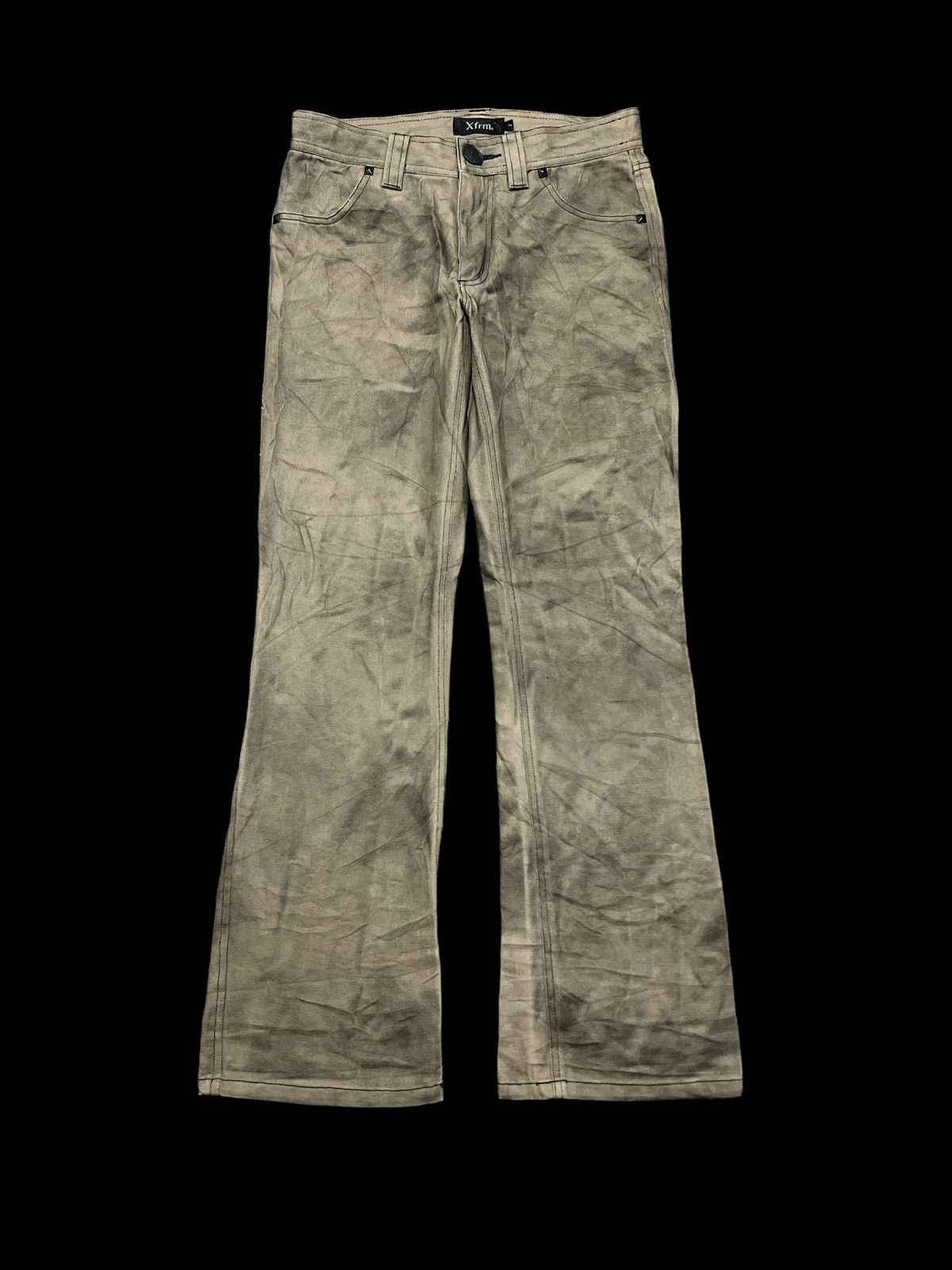 Japanese Brand FLARED💥XFRM WAX STUDED DENIM PANT Size US 30 / EU 46 - 1 Thumbnail