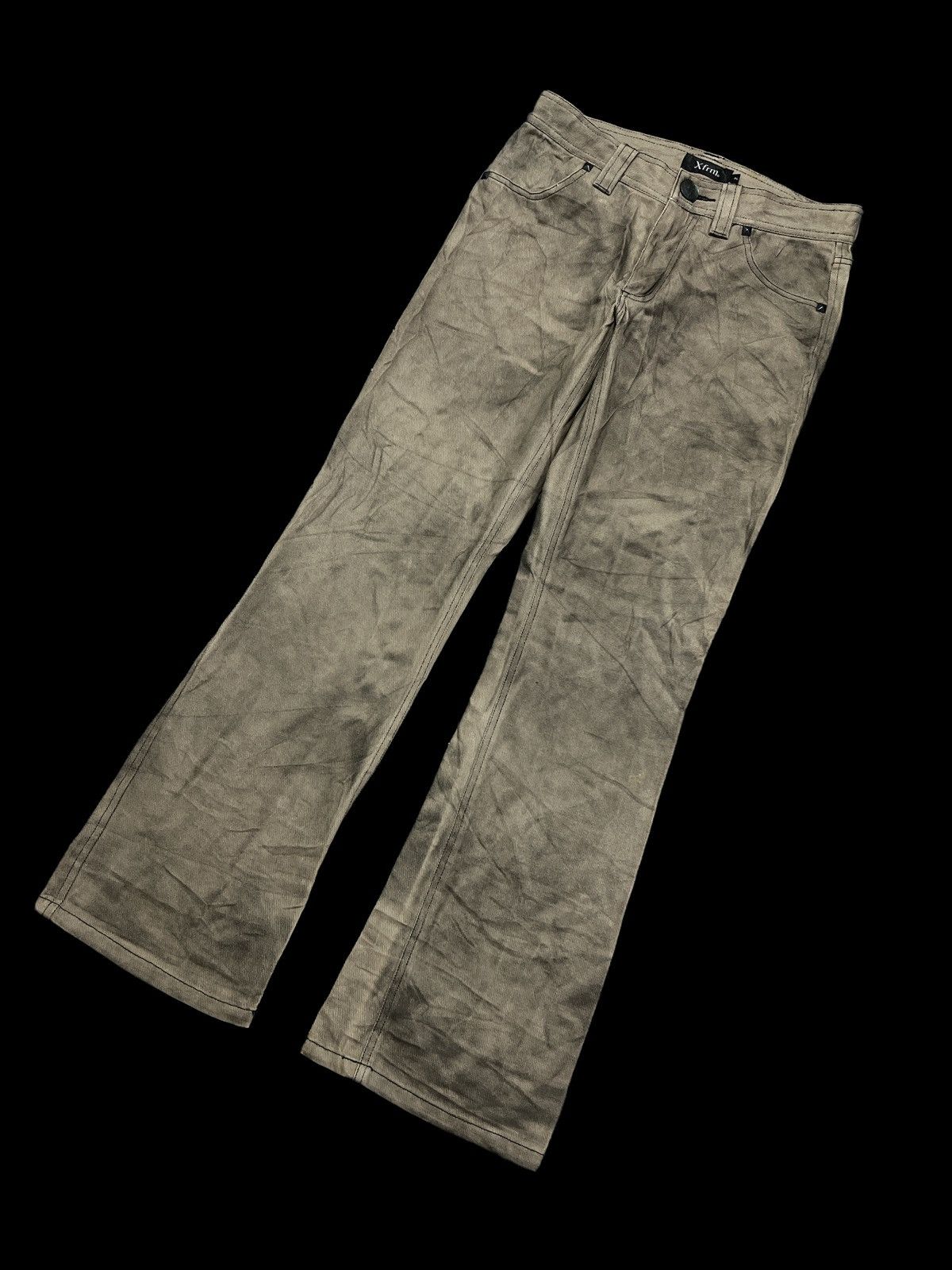 Japanese Brand FLARED💥XFRM WAX STUDED DENIM PANT Size US 30 / EU 46 - 4 Thumbnail