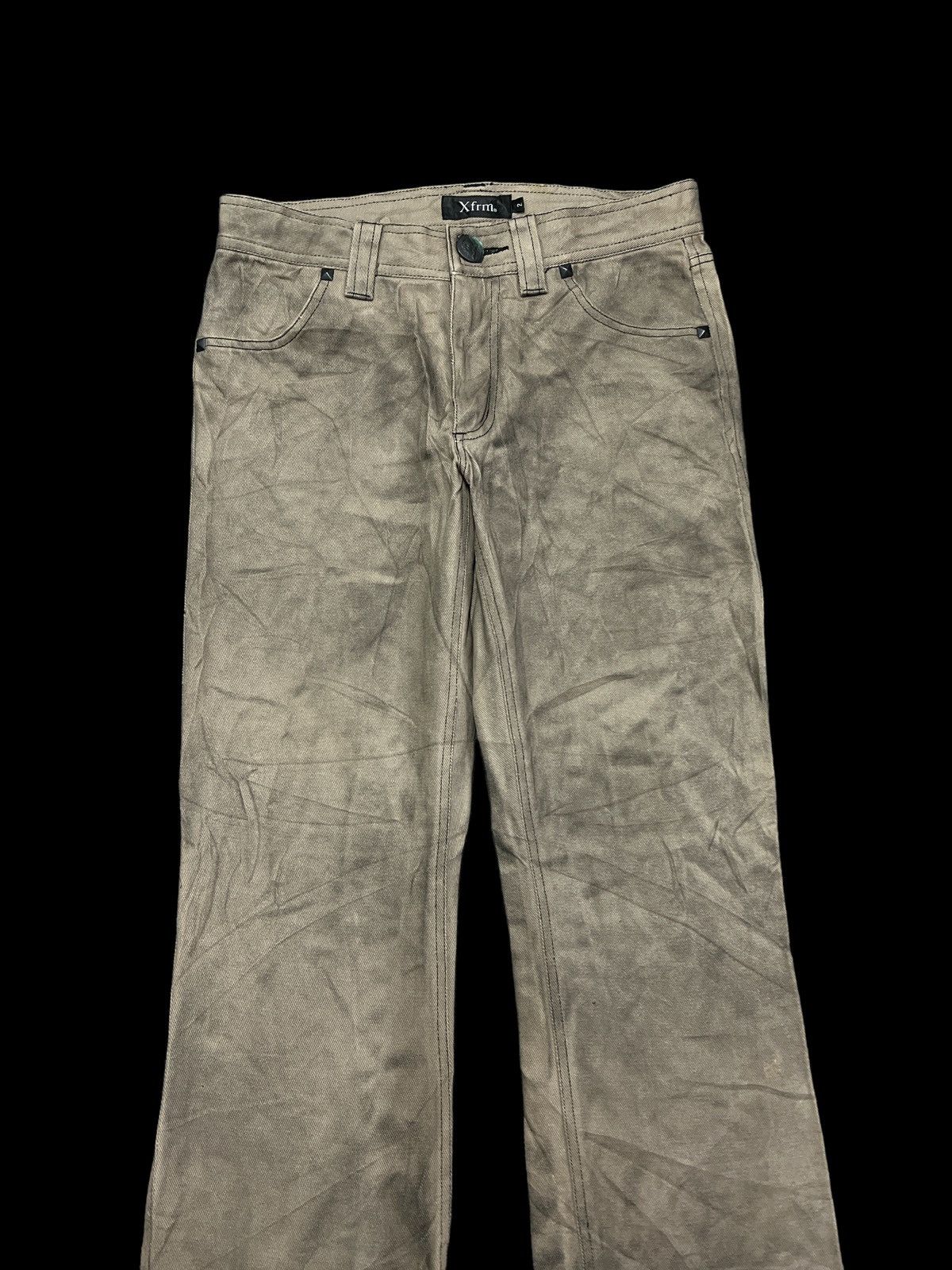 Japanese Brand FLARED💥XFRM WAX STUDED DENIM PANT Size US 30 / EU 46 - 2 Thumbnail