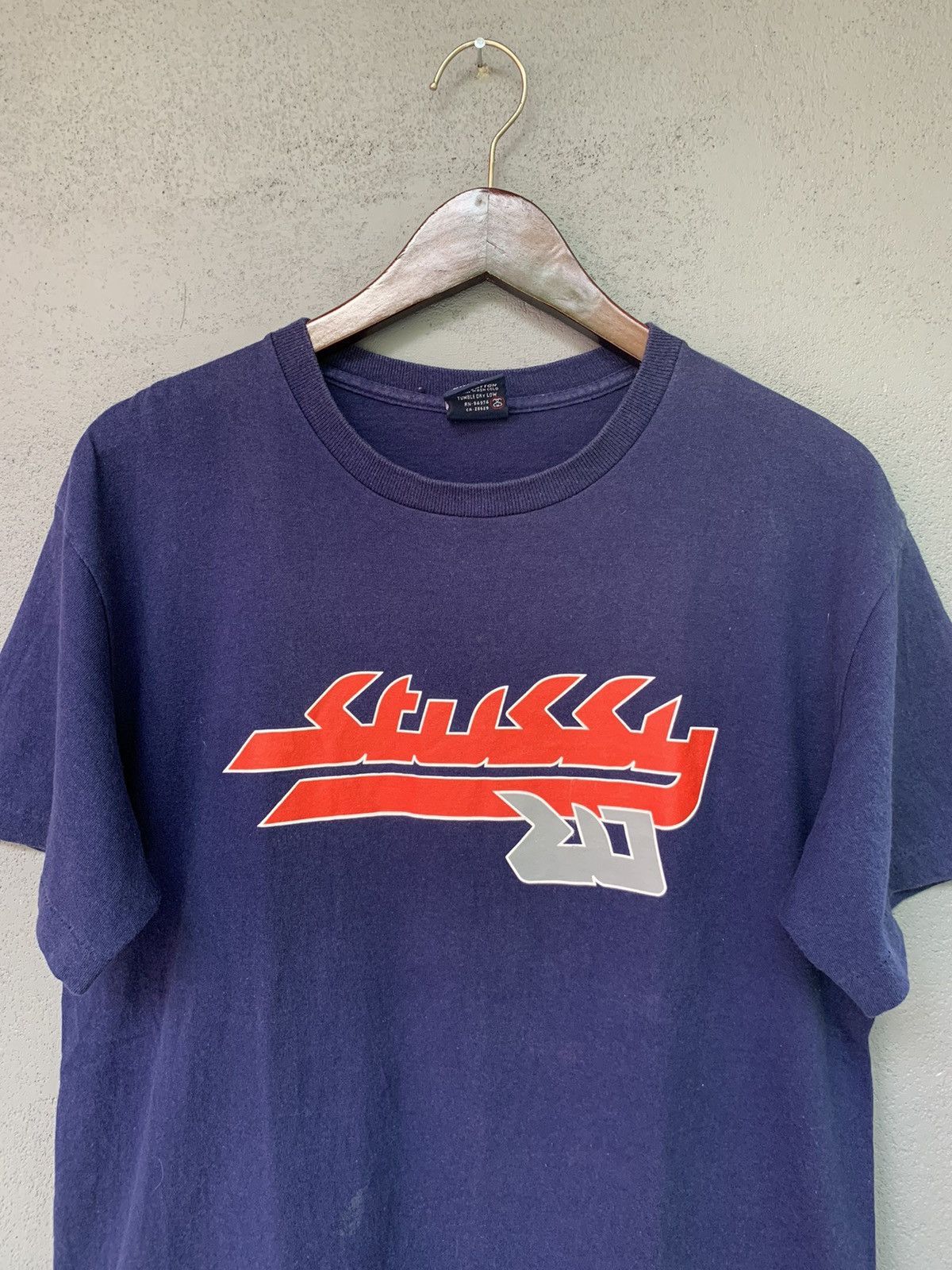 image of Band Tees x Vintage Open Offervintage Bjork Stussy Rip Off in Navy, Men's (Size Medium)