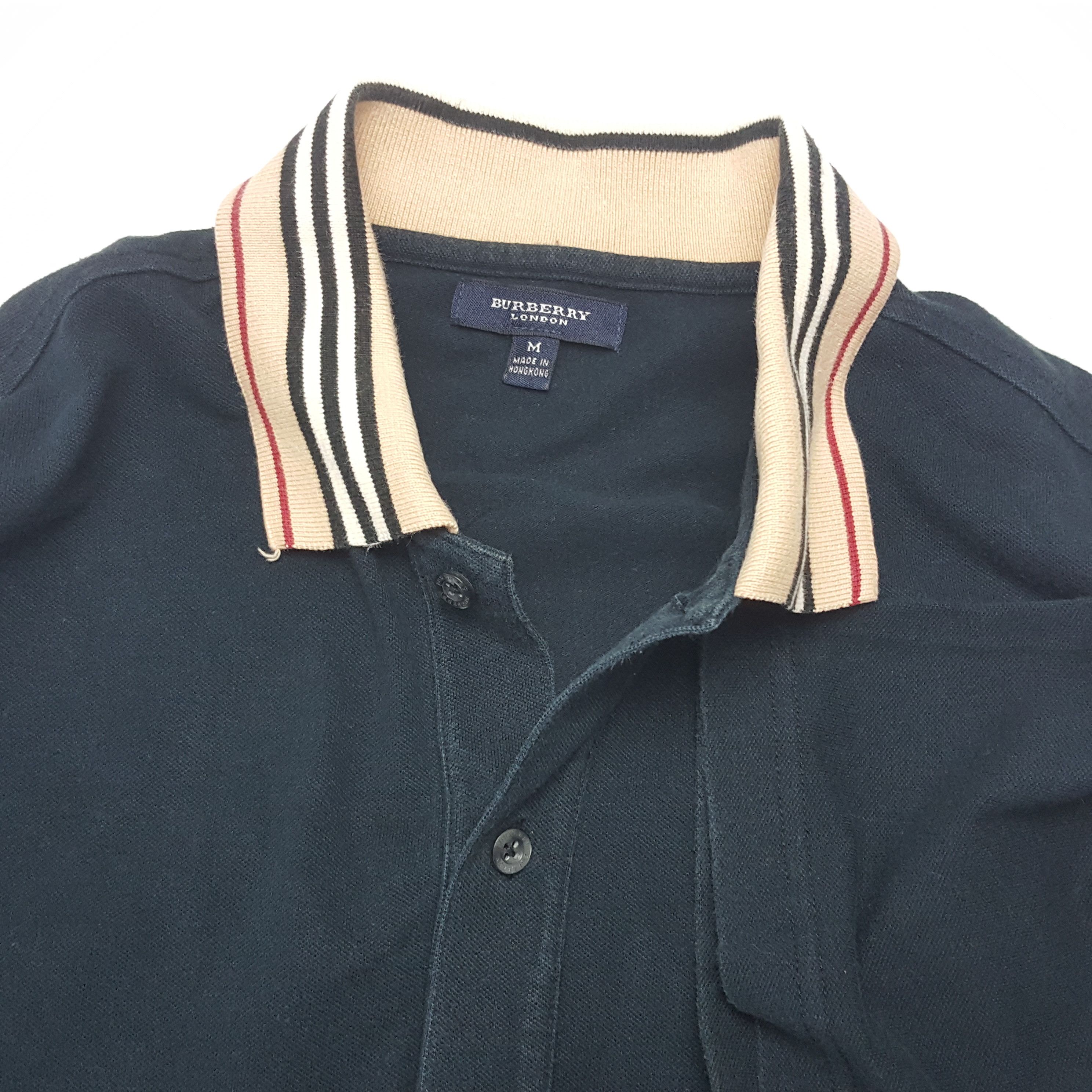 Burberry × Vintage Vintage BURBERRY LONDON Stripes Colour Collar Polo Shirt Size US L / EU 52-54 / 3 - 5 Thumbnail