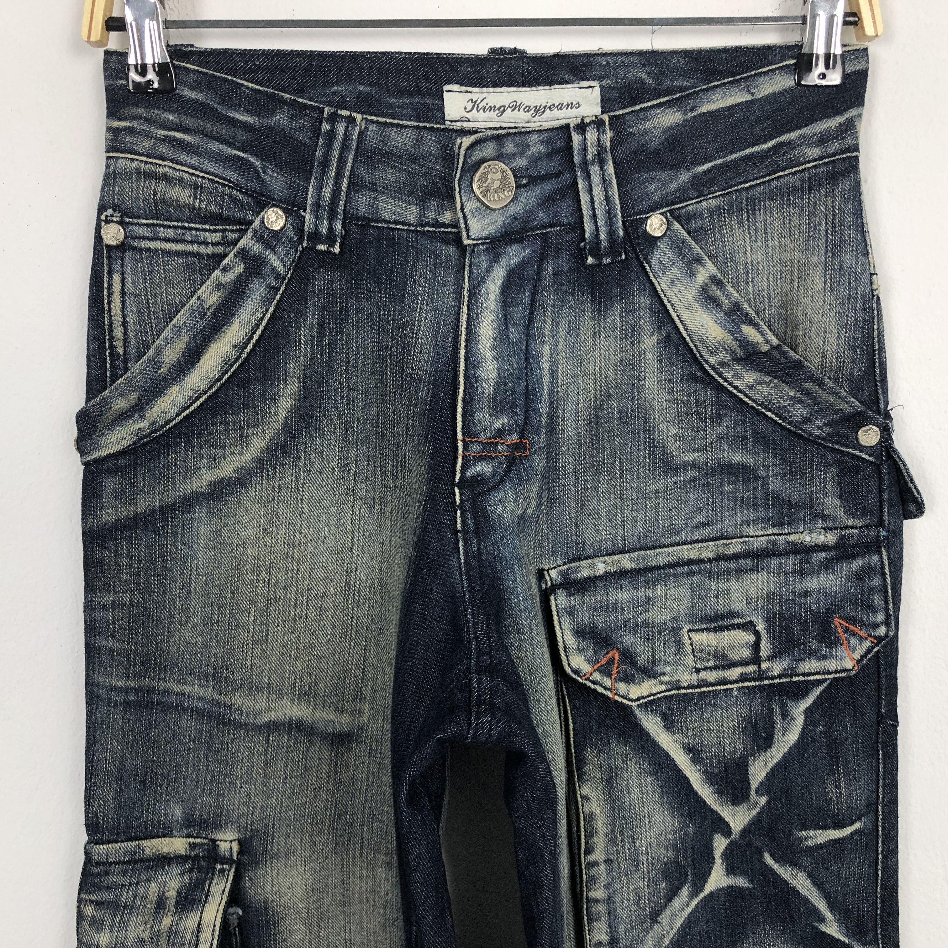 Designer × Japanese Brand × Vintage Vintage Japan Style Cargo Style Multi Pocket Denim Jeans Size US 26 / EU 42 - 2 Thumbnail