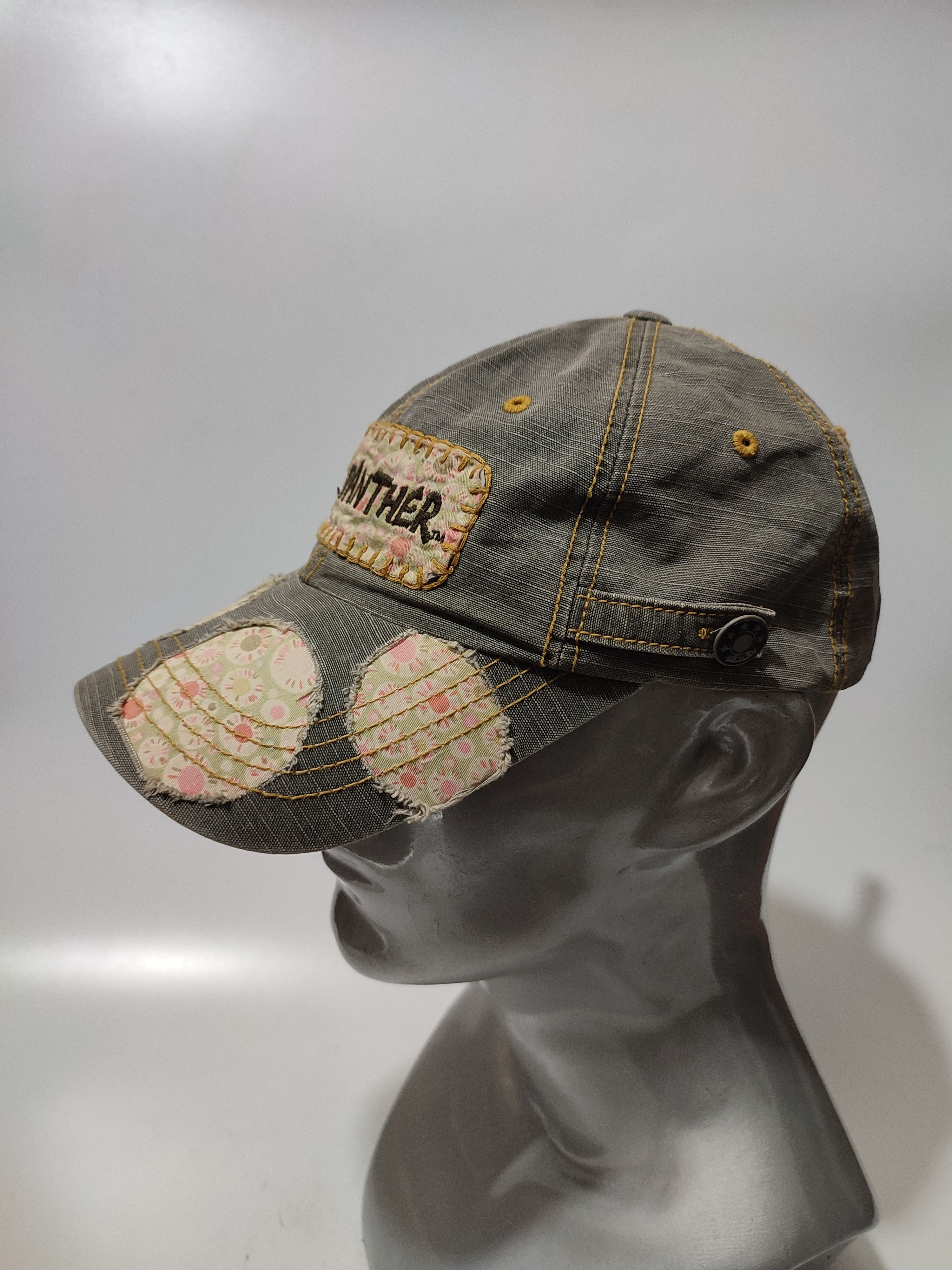 Cartoon Network Pink Panther Distressed Patchwork Design Hats Size ONE SIZE - 4 Thumbnail