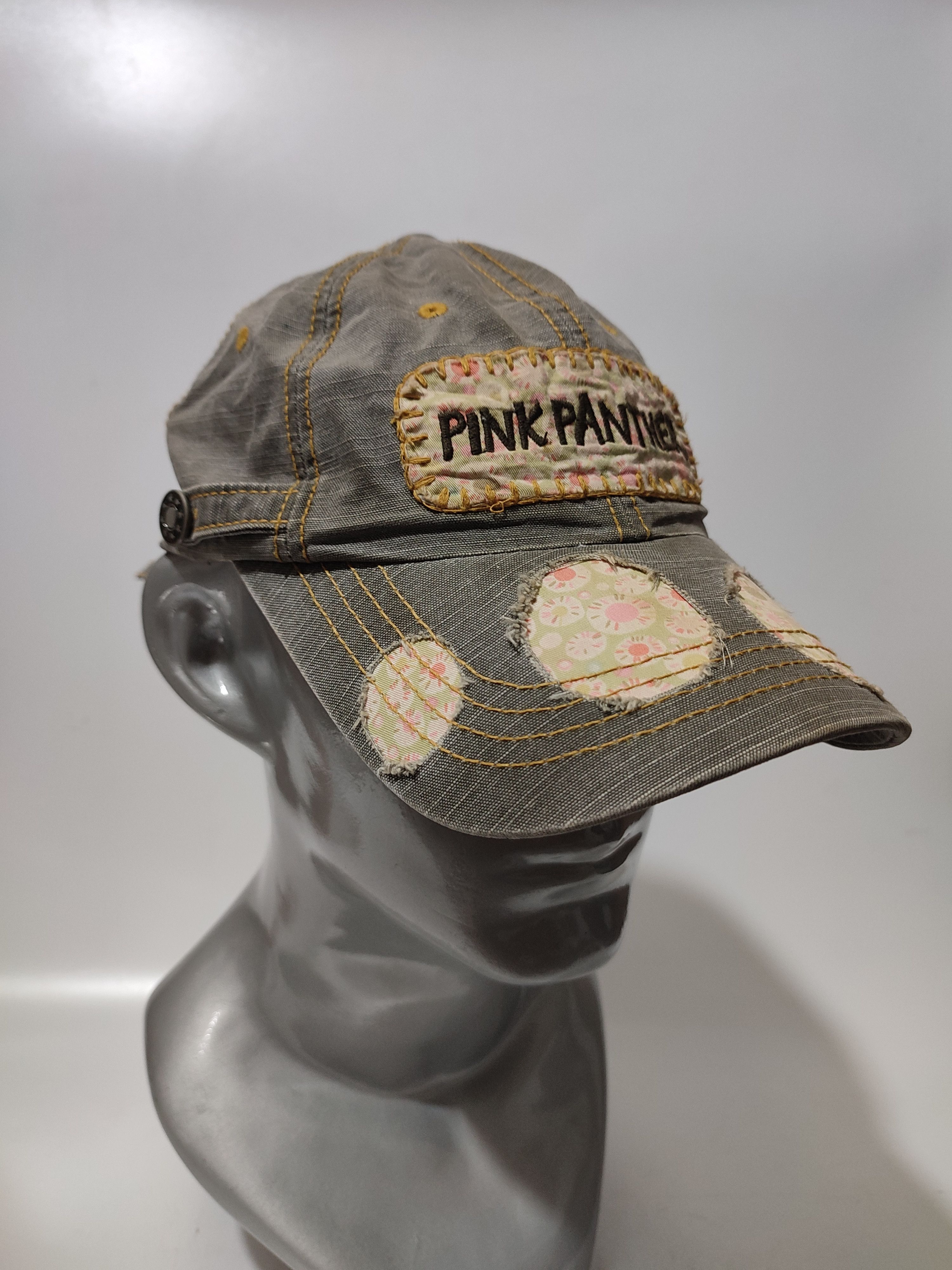 Cartoon Network Pink Panther Distressed Patchwork Design Hats Size ONE SIZE - 3 Thumbnail