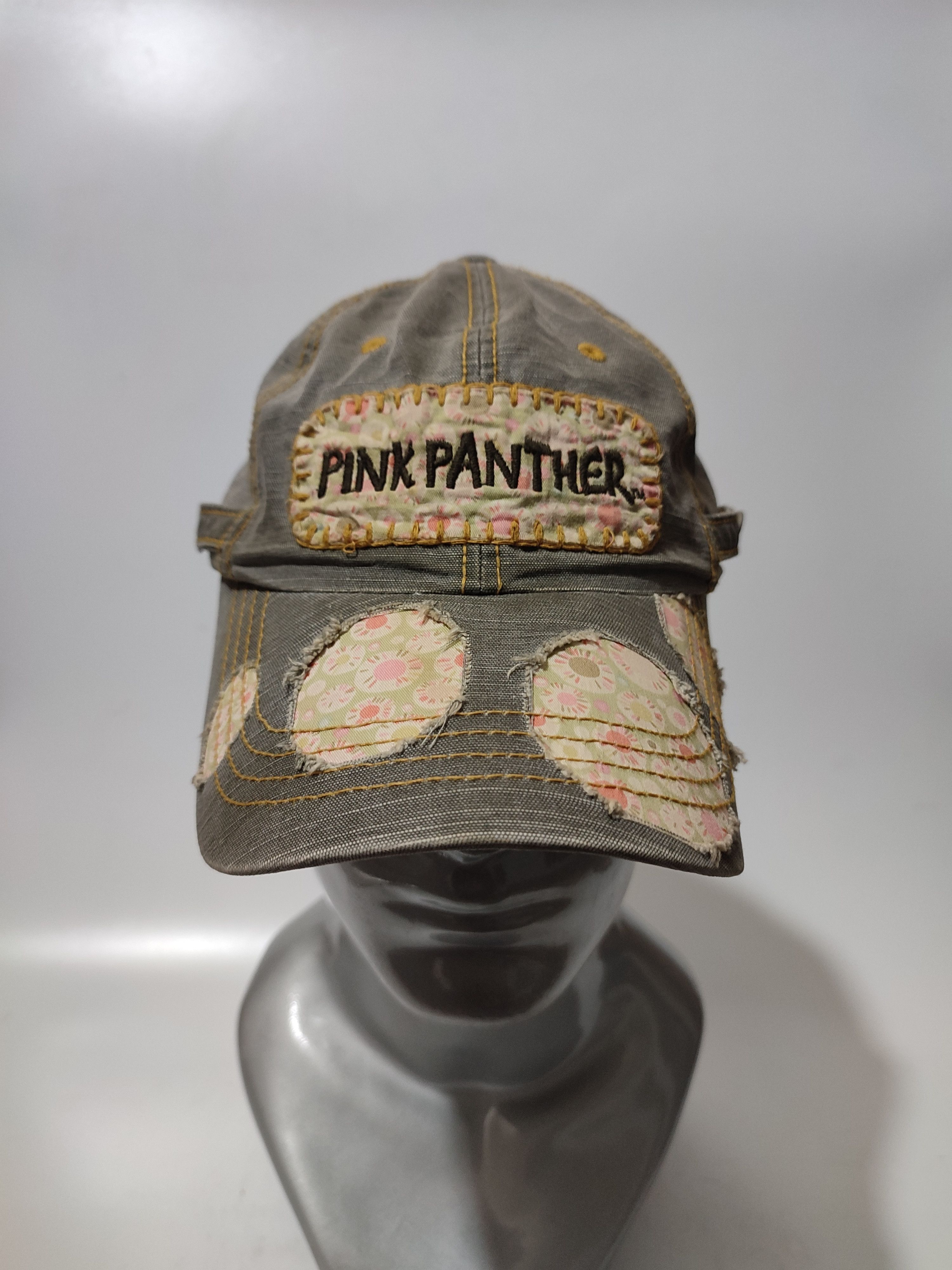 Cartoon Network Pink Panther Distressed Patchwork Design Hats Size ONE SIZE - 1 Thumbnail