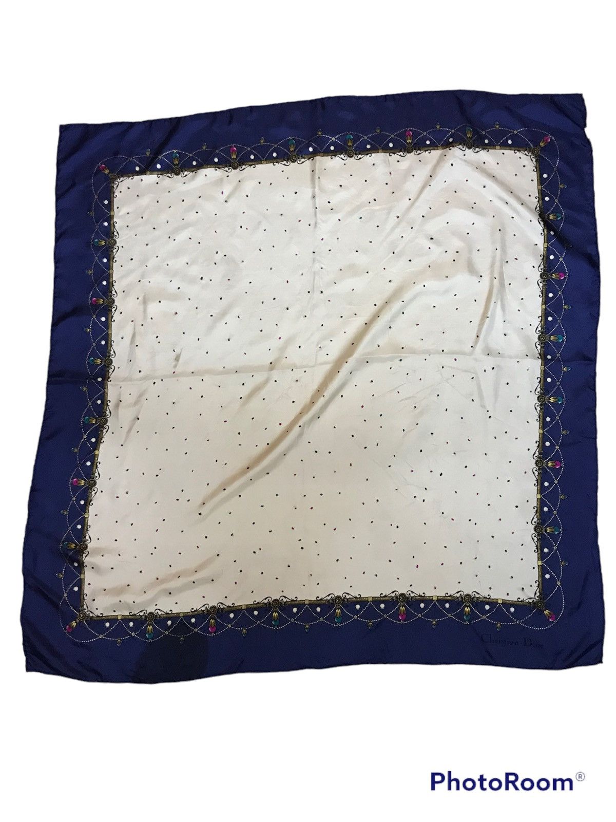 Christian Dior Monsieur × Vintage ‼️VTG CHRISTIAN DIOR SILK SCARF 34x34INCHIES nice design‼️ Size ONE SIZE - 1 Thumbnail