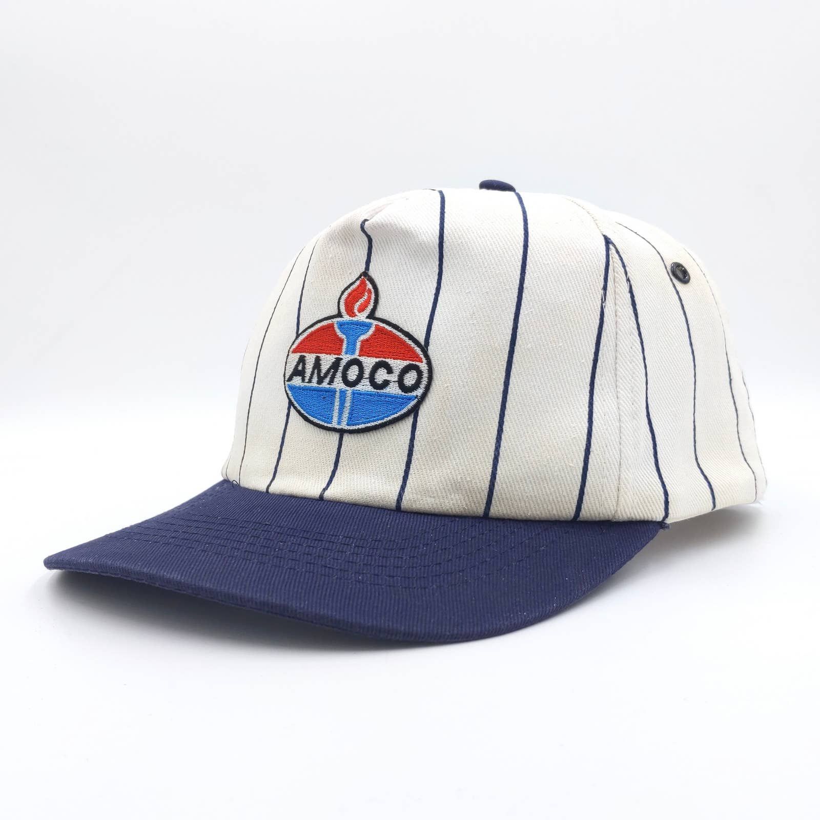 Vintage Vintage Amoco Snapback Trucker Hat Patch Stripes Two-Tone Size ONE SIZE - 3 Thumbnail