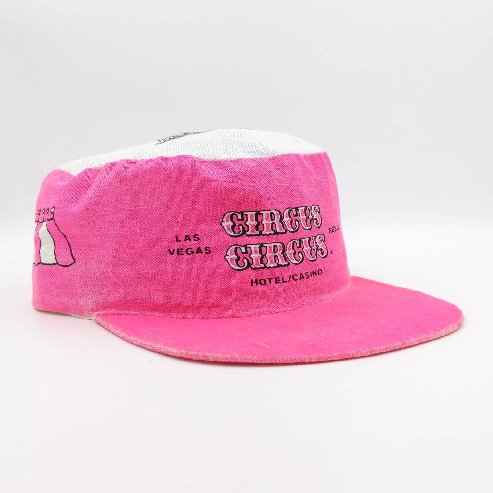 Vintage Vintage Circus Circus Painters Hat Biker Cap Casino Vegas Size ONE SIZE - 1 Thumbnail