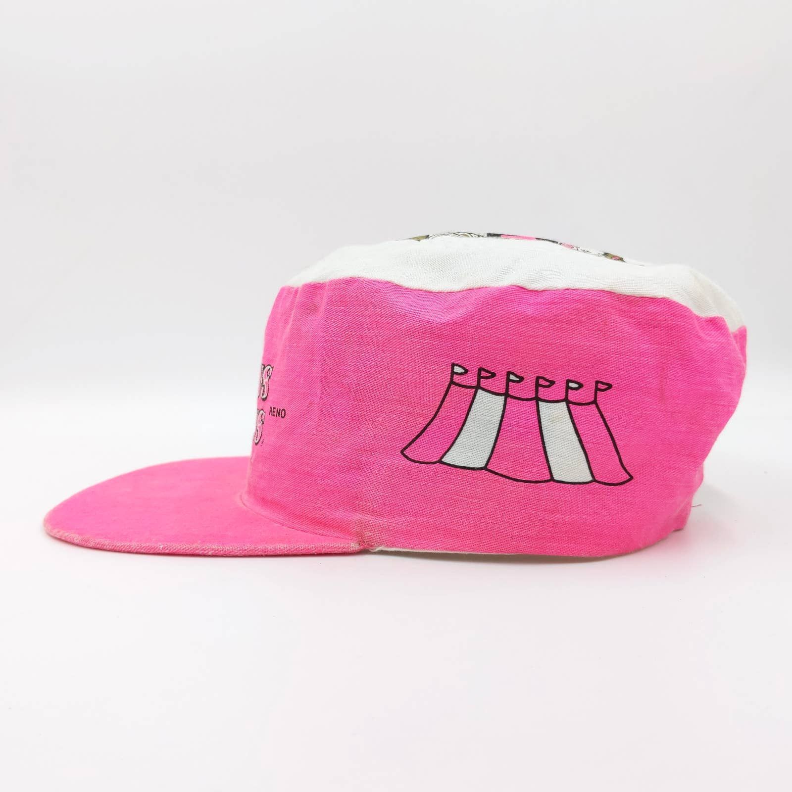 Vintage Vintage Circus Circus Painters Hat Biker Cap Casino Vegas Size ONE SIZE - 5 Thumbnail