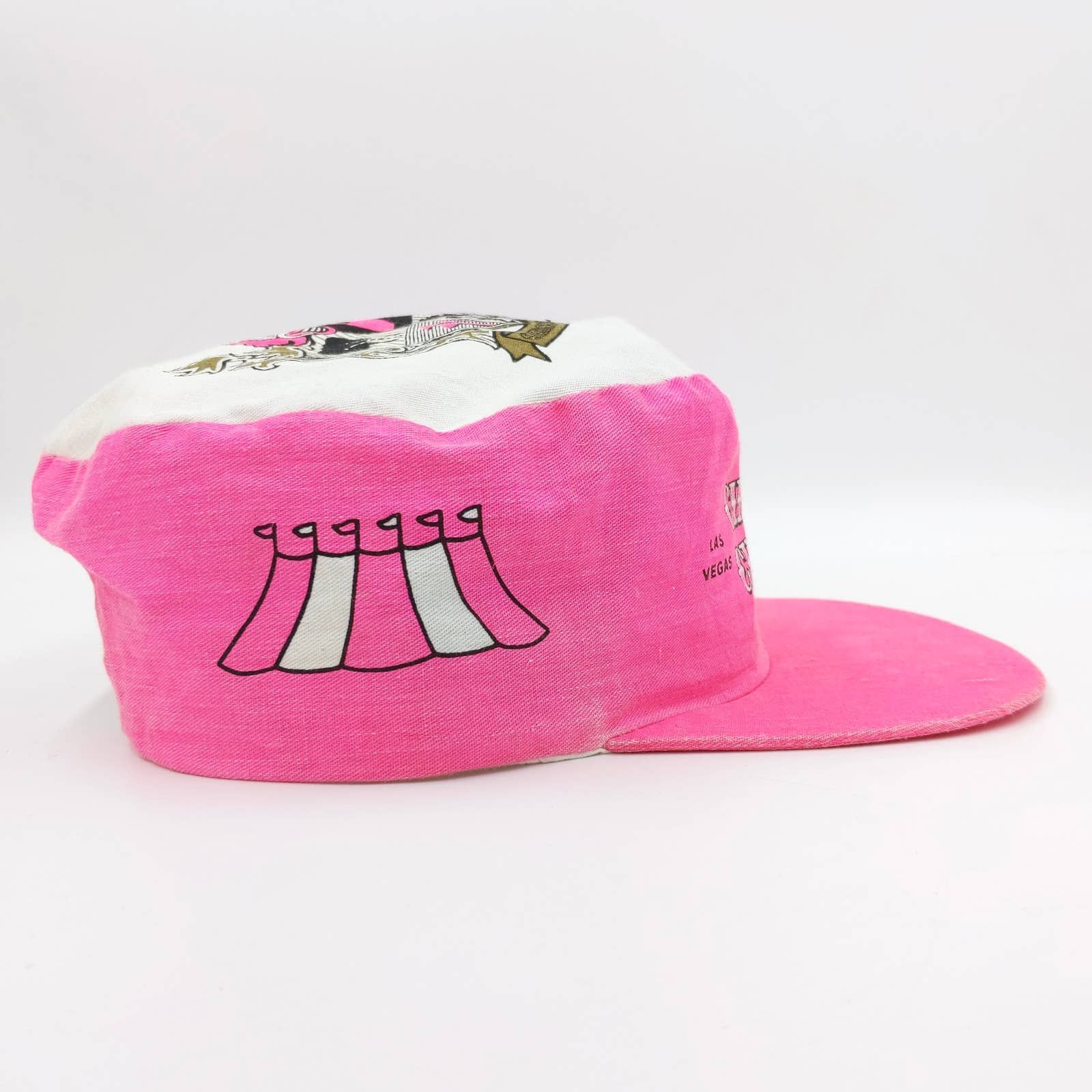Vintage Vintage Circus Circus Painters Hat Biker Cap Casino Vegas Size ONE SIZE - 6 Thumbnail