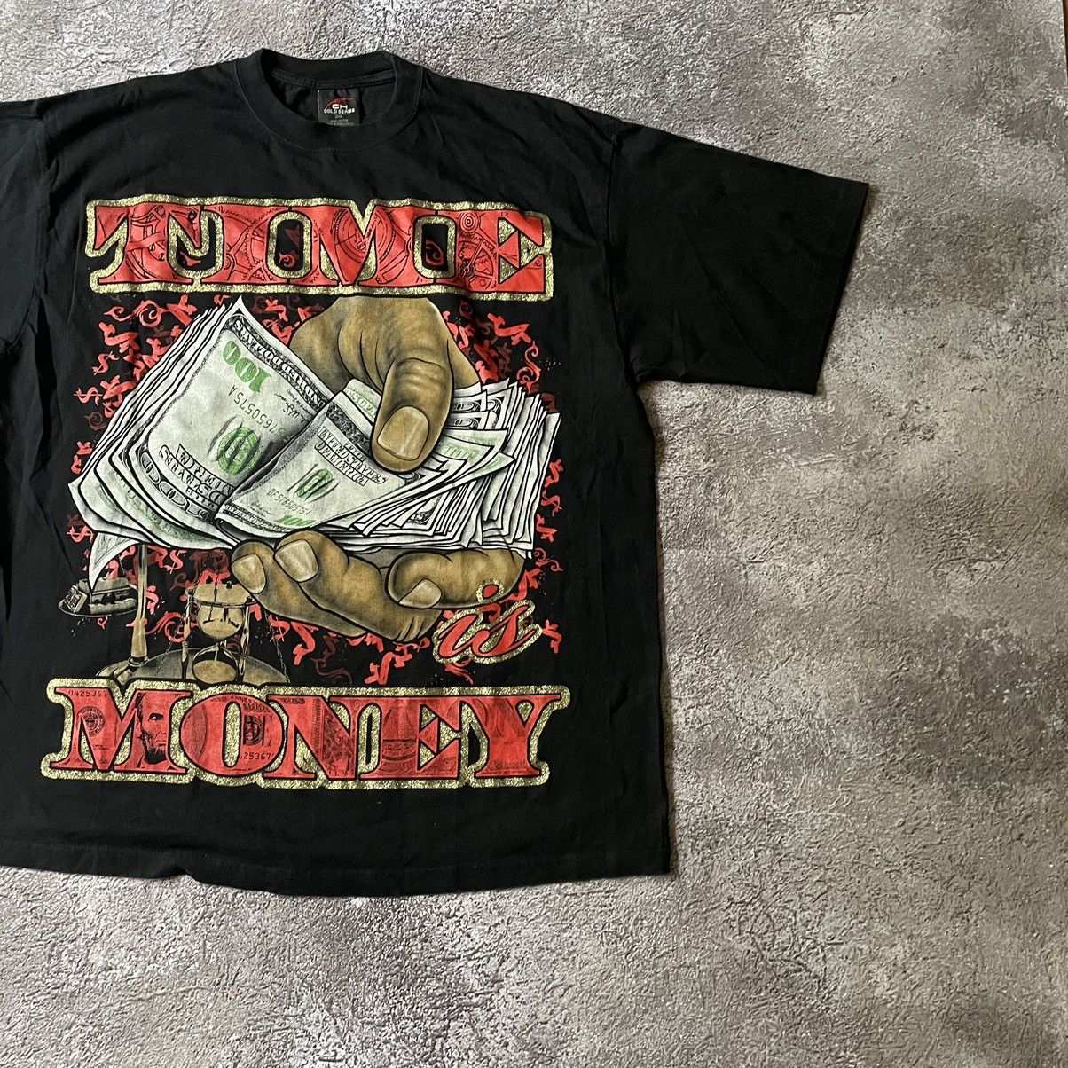 Vintage Vintage Y2K Graphic Tee Sun Faded Money Print Swag Baggy XXL Size US XXL / EU 58 / 5 - 2 Thumbnail