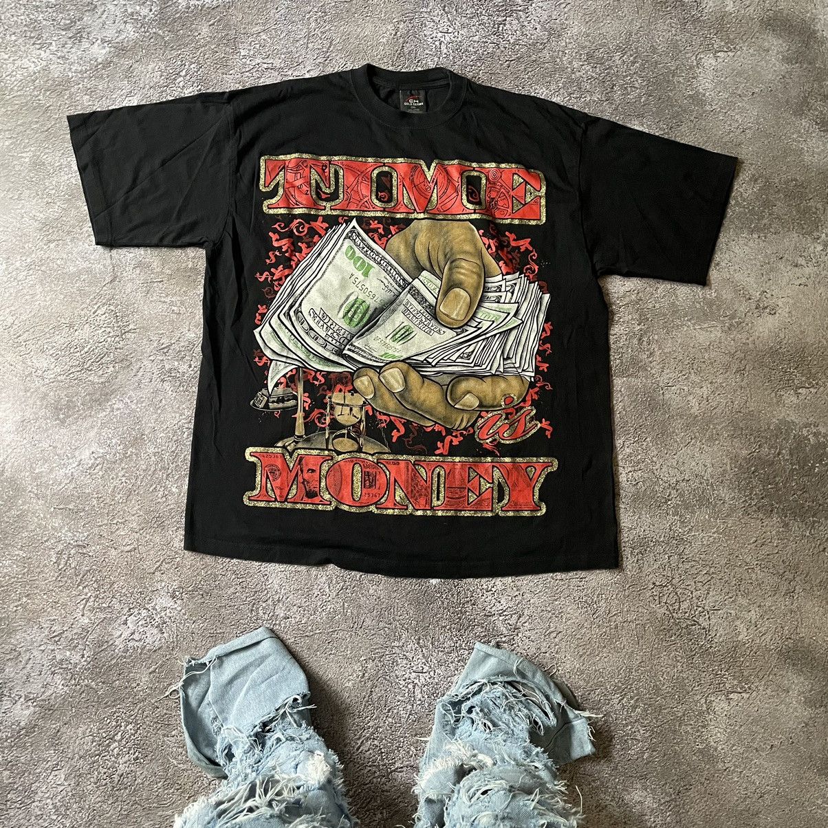 Vintage Vintage Y2K Graphic Tee Sun Faded Money Print Swag Baggy XXL Size US XXL / EU 58 / 5 - 1 Thumbnail
