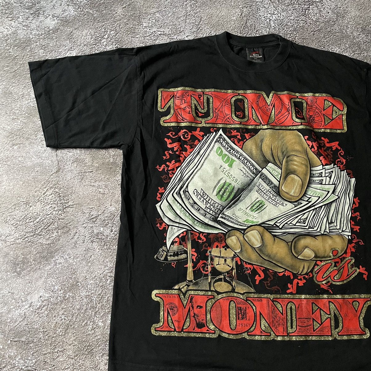 Vintage Vintage Y2K Graphic Tee Sun Faded Money Print Swag Baggy XXL Size US XXL / EU 58 / 5 - 4 Thumbnail