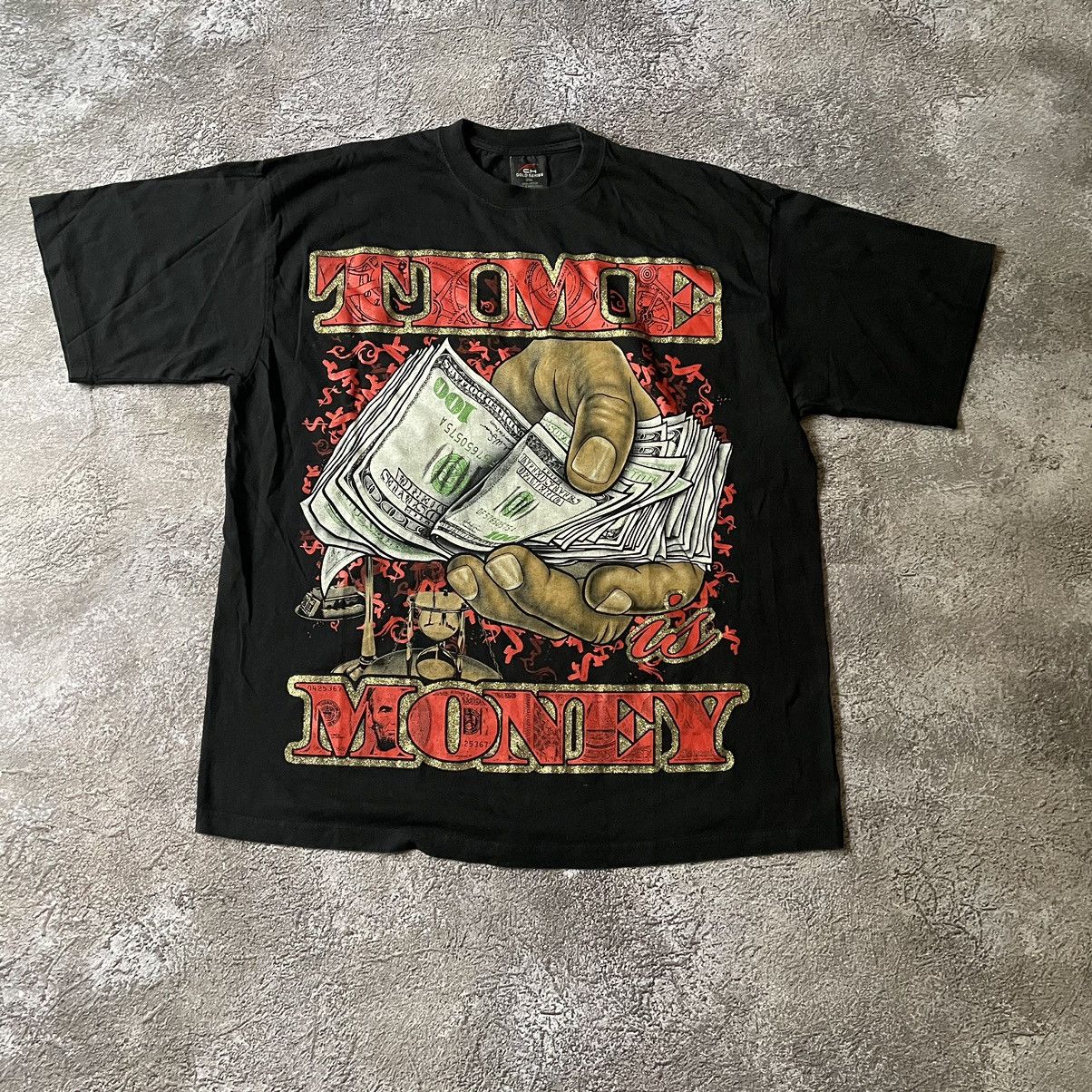 Vintage Vintage Y2K Graphic Tee Sun Faded Money Print Swag Baggy XXL Size US XXL / EU 58 / 5 - 3 Thumbnail