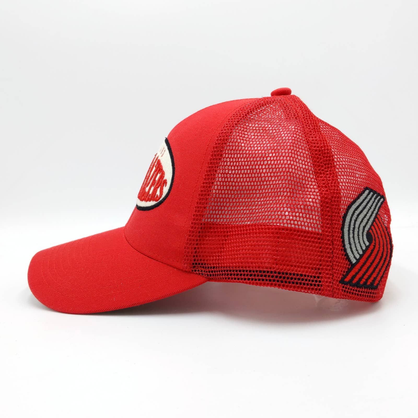 Adidas Adidas Portland Trailblazers NBA Snapback Trucker Hat Patch Size ONE SIZE - 5 Thumbnail