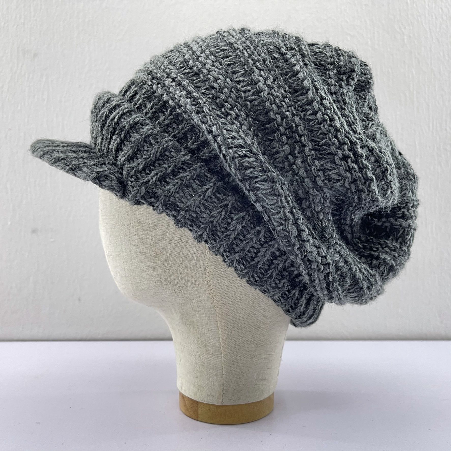 Japanese Brand Unknown Japanese Brand Bonet Slouch Knit Design Hats-BH2046 Size ONE SIZE - 2 Thumbnail