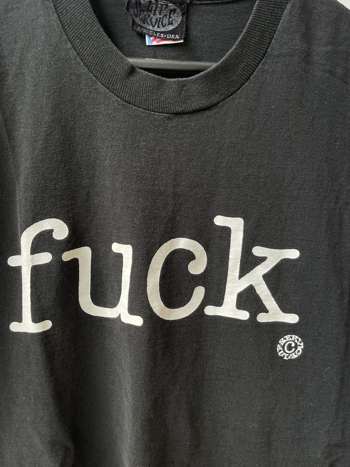 Vintage Vintage 90s FUCK THRASHED SKATER TANK TOP SHIRT 4GSELLER Size US L / EU 52-54 / 3 - 3 Thumbnail