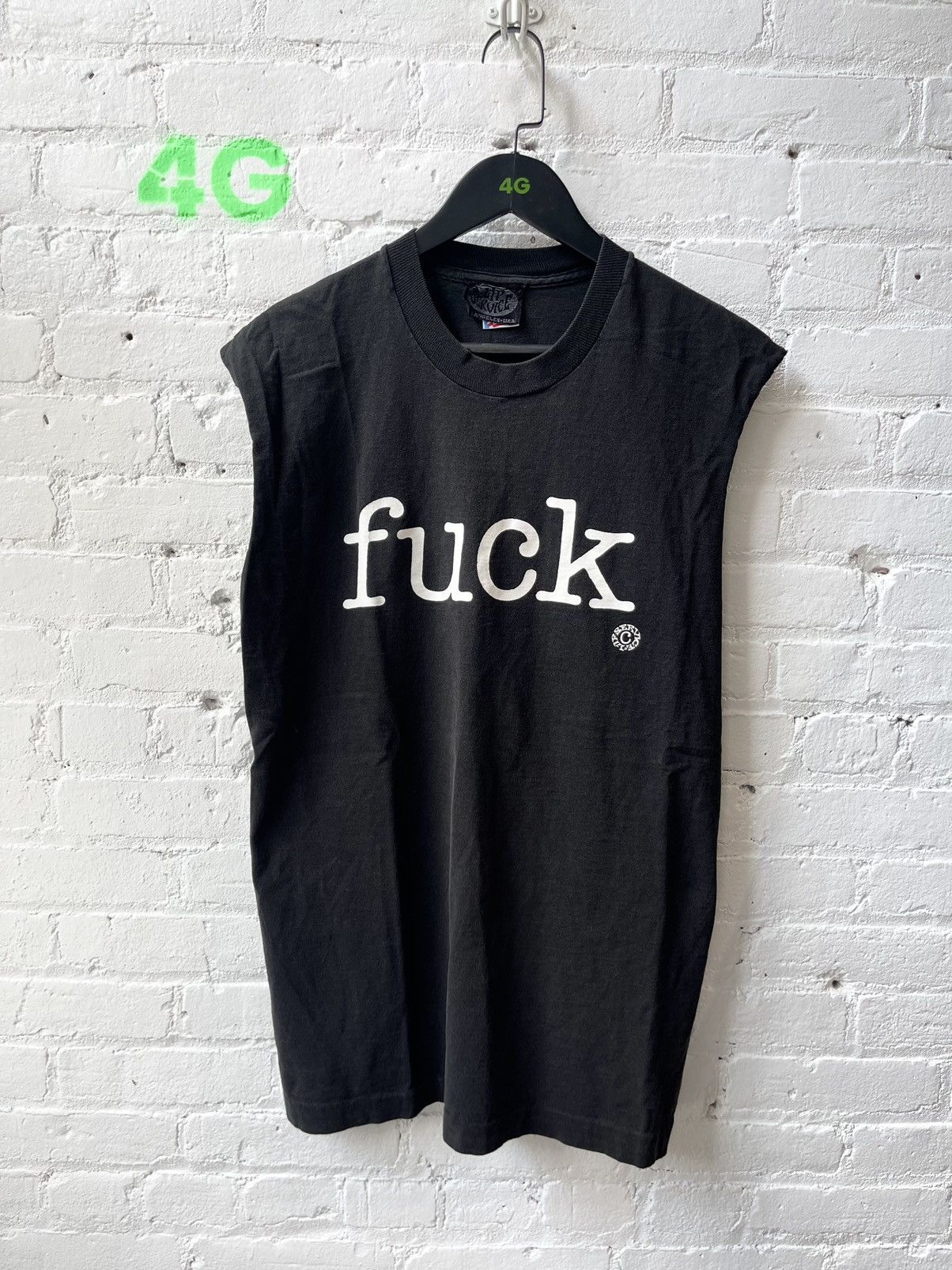 Vintage Vintage 90s FUCK THRASHED SKATER TANK TOP SHIRT 4GSELLER Size US L / EU 52-54 / 3 - 1 Thumbnail