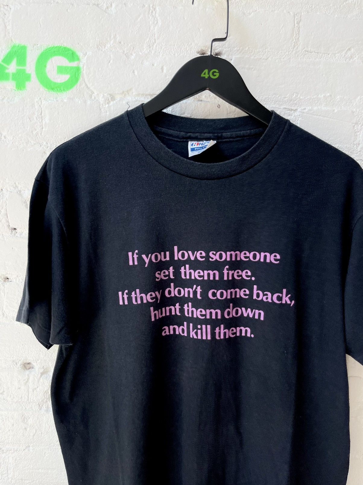 image of Vintage 90's If You Love Someone Kill Them Shirt 4Gseller in Black, Men's (Size XL)