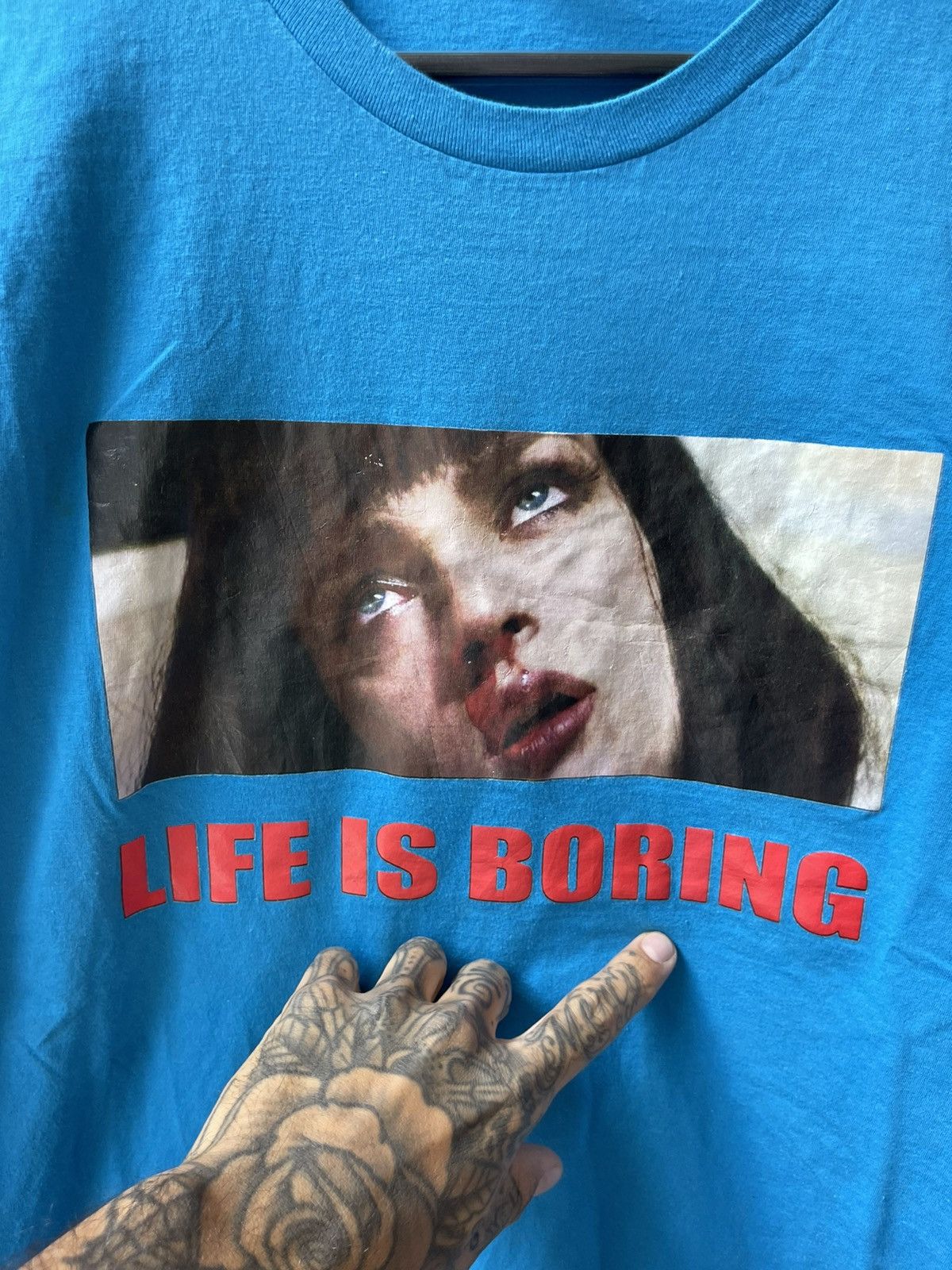 Vintage Vintage LIFE IS BORING DRUGS GIRL NOSEBLEED SHIRT 4Gseller Size US L / EU 52-54 / 3 - 3 Thumbnail