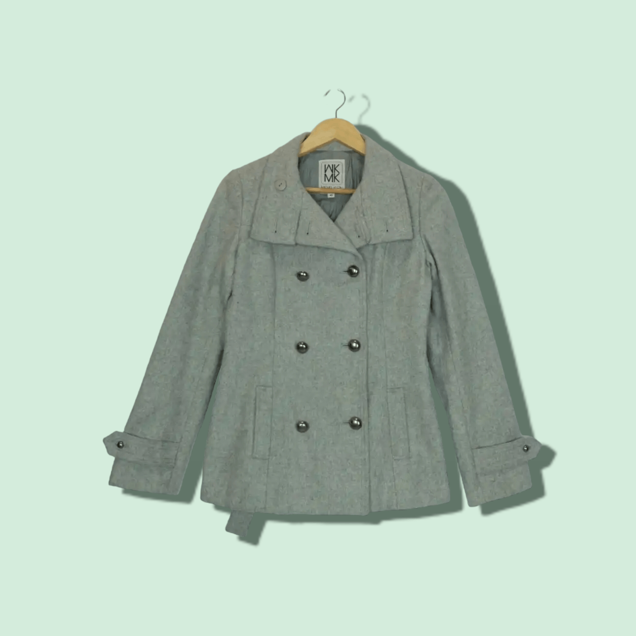 Michel Klein MICHEL KLEIN Punk Motorcycle Harajuku Wool Jacket For Women Size S / US 4 / IT 40 - 1 Thumbnail