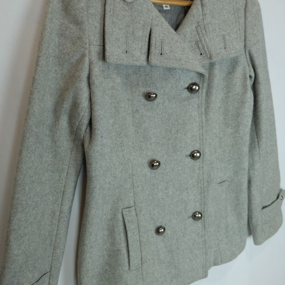 Michel Klein MICHEL KLEIN Punk Motorcycle Harajuku Wool Jacket For Women Size S / US 4 / IT 40 - 4 Thumbnail
