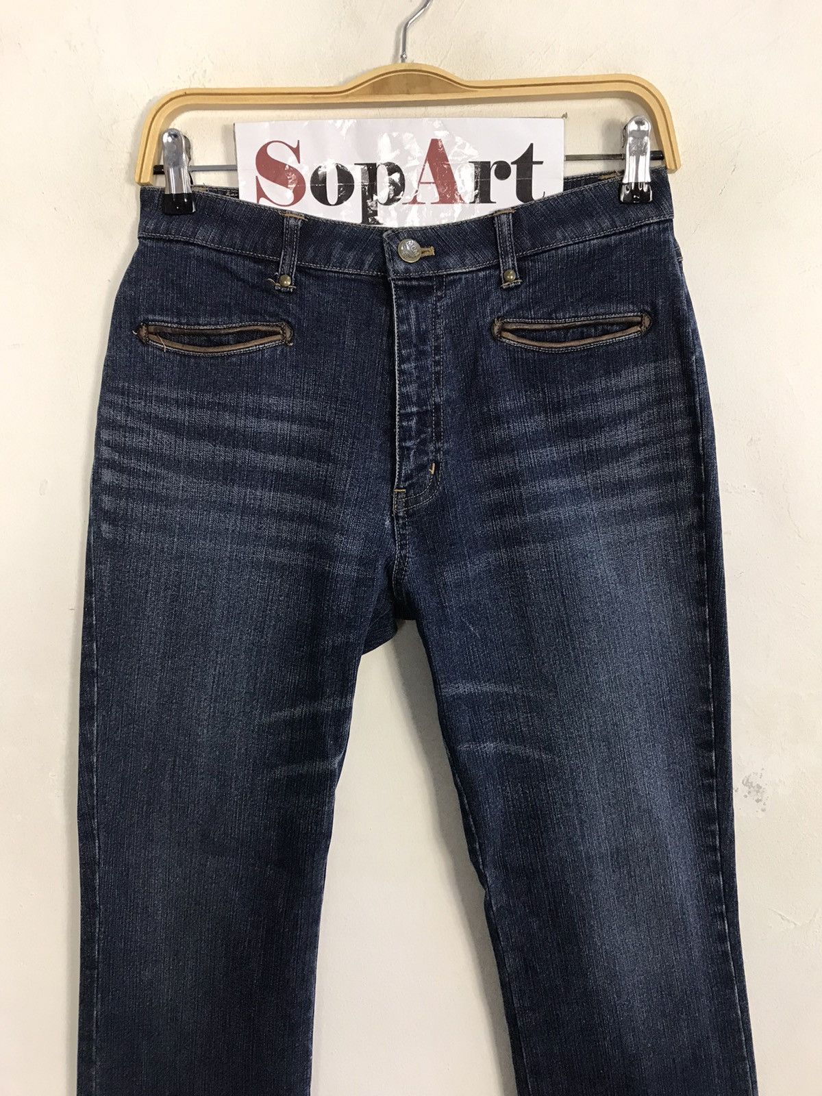 MCM × Vintage Vintage McM Legere Zipper Indigo Denim Jeans Size 28" / US 6 / IT 42 - 3 Thumbnail