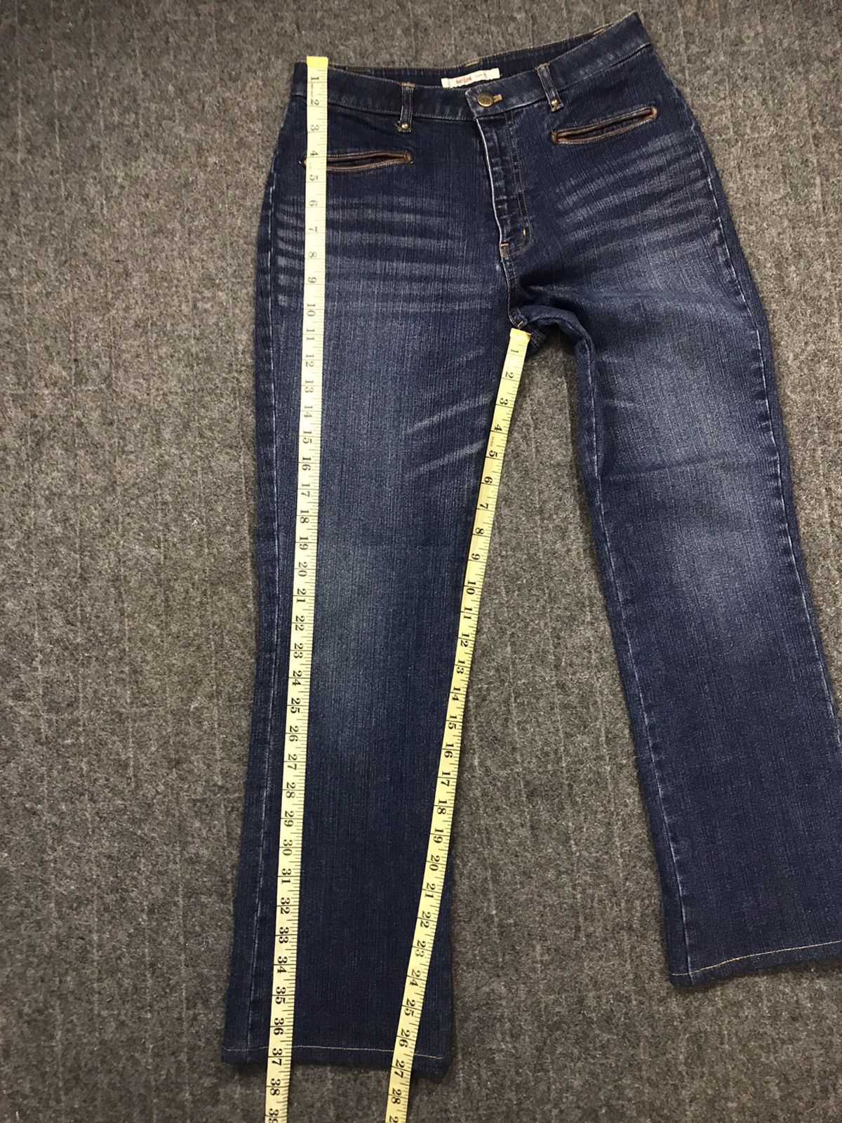 MCM × Vintage Vintage McM Legere Zipper Indigo Denim Jeans Size 28" / US 6 / IT 42 - 18 Thumbnail