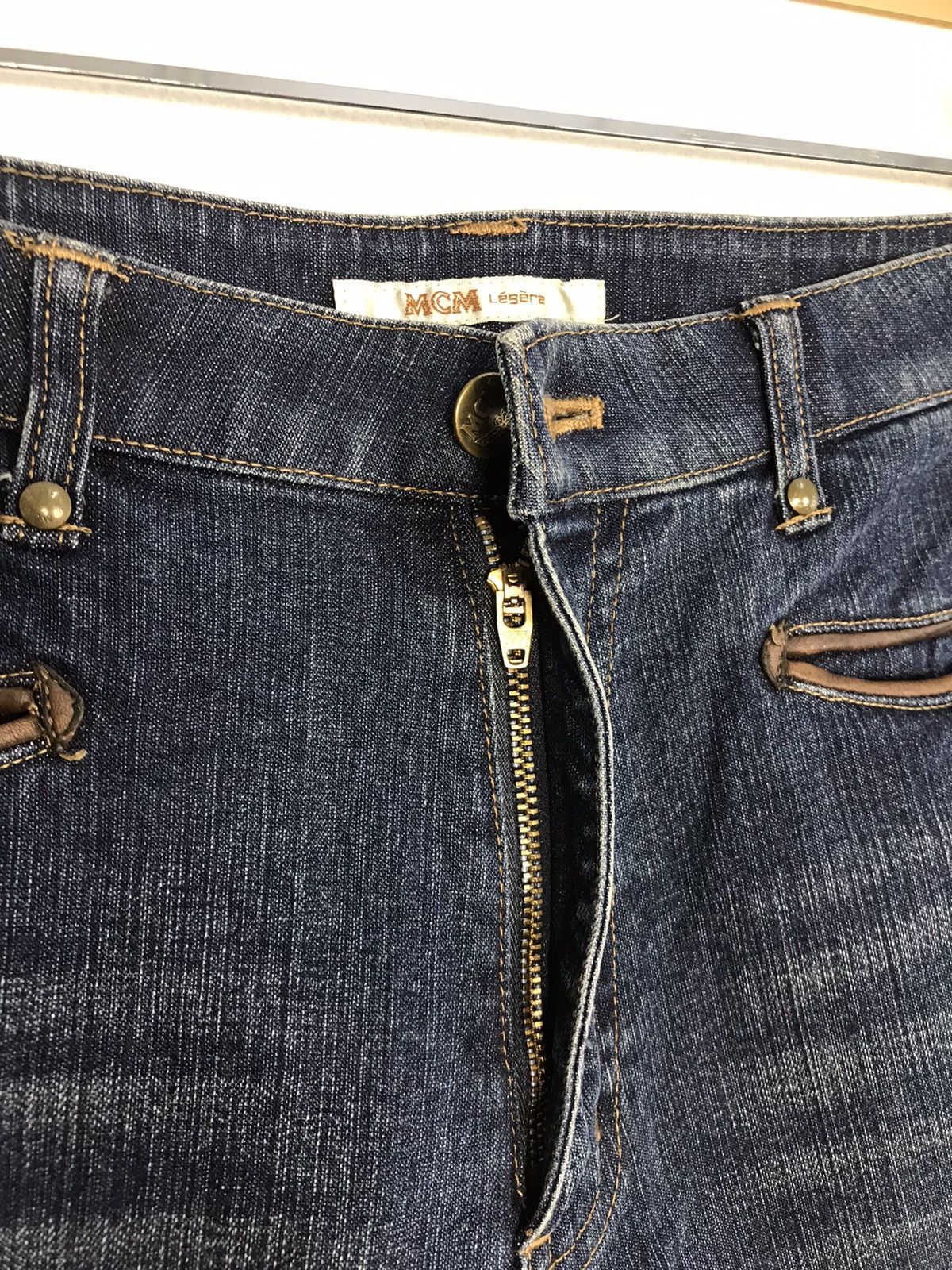 MCM × Vintage Vintage McM Legere Zipper Indigo Denim Jeans Size 28" / US 6 / IT 42 - 8 Thumbnail