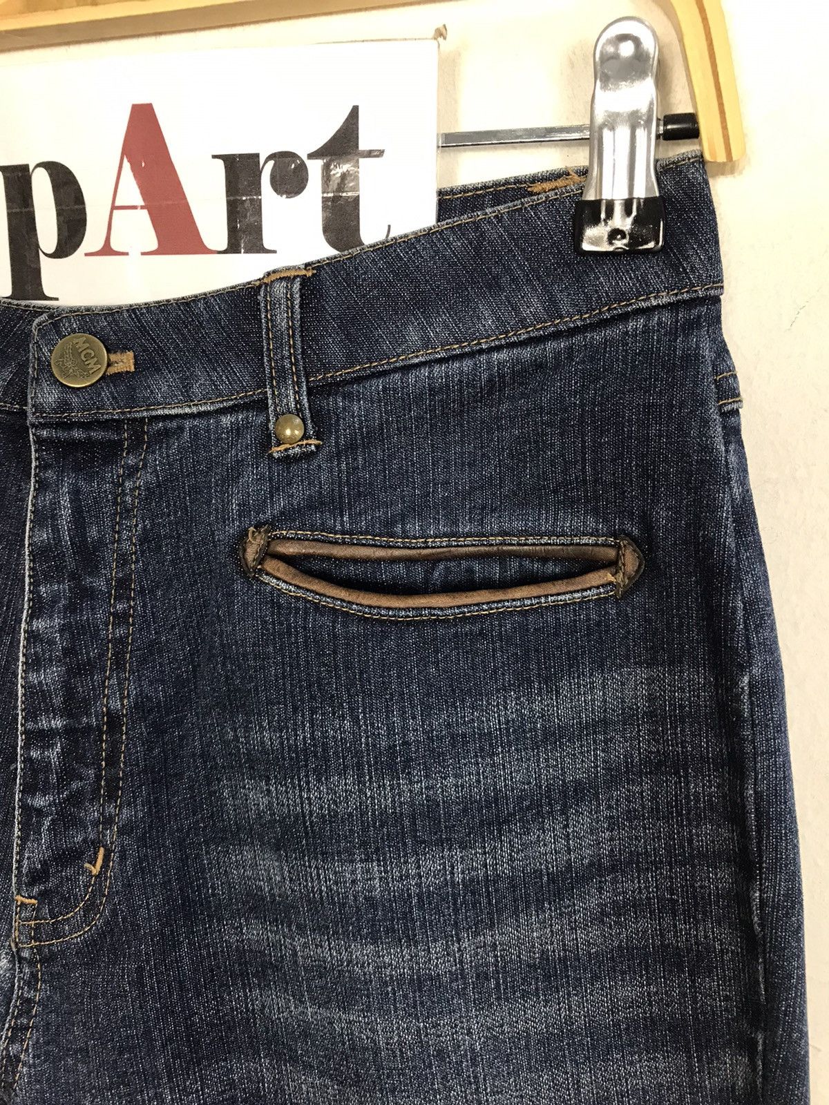 MCM × Vintage Vintage McM Legere Zipper Indigo Denim Jeans Size 28" / US 6 / IT 42 - 5 Thumbnail