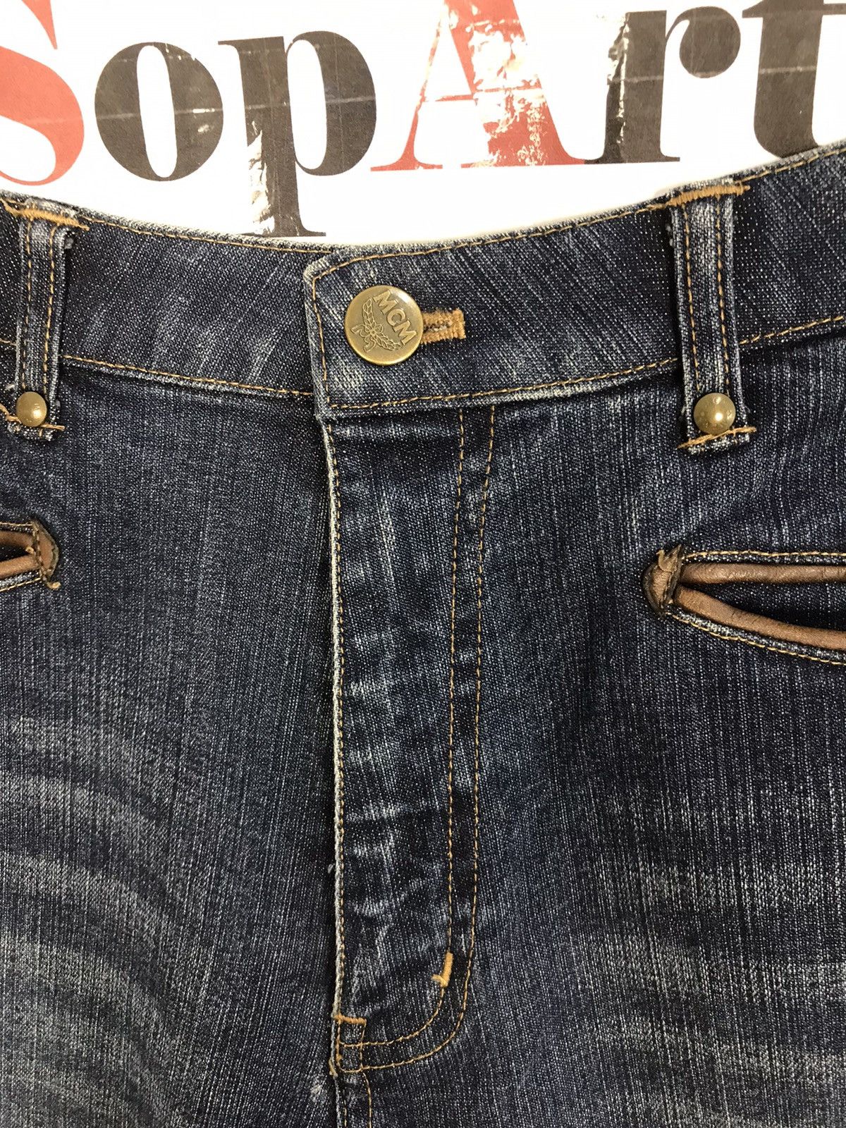 MCM × Vintage Vintage McM Legere Zipper Indigo Denim Jeans Size 28" / US 6 / IT 42 - 7 Thumbnail