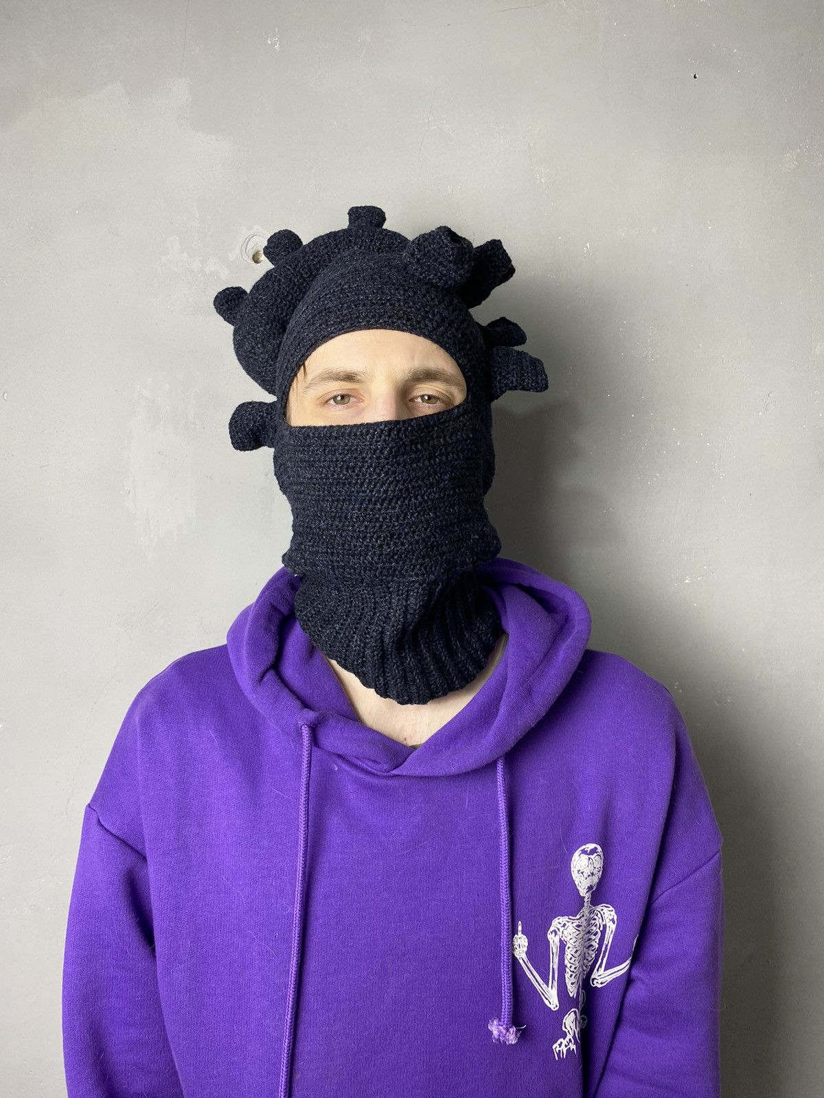 Handmade ANATOMIC HEART Ski Mask Balaclava One Size Handmade Size ONE SIZE - 2 Thumbnail