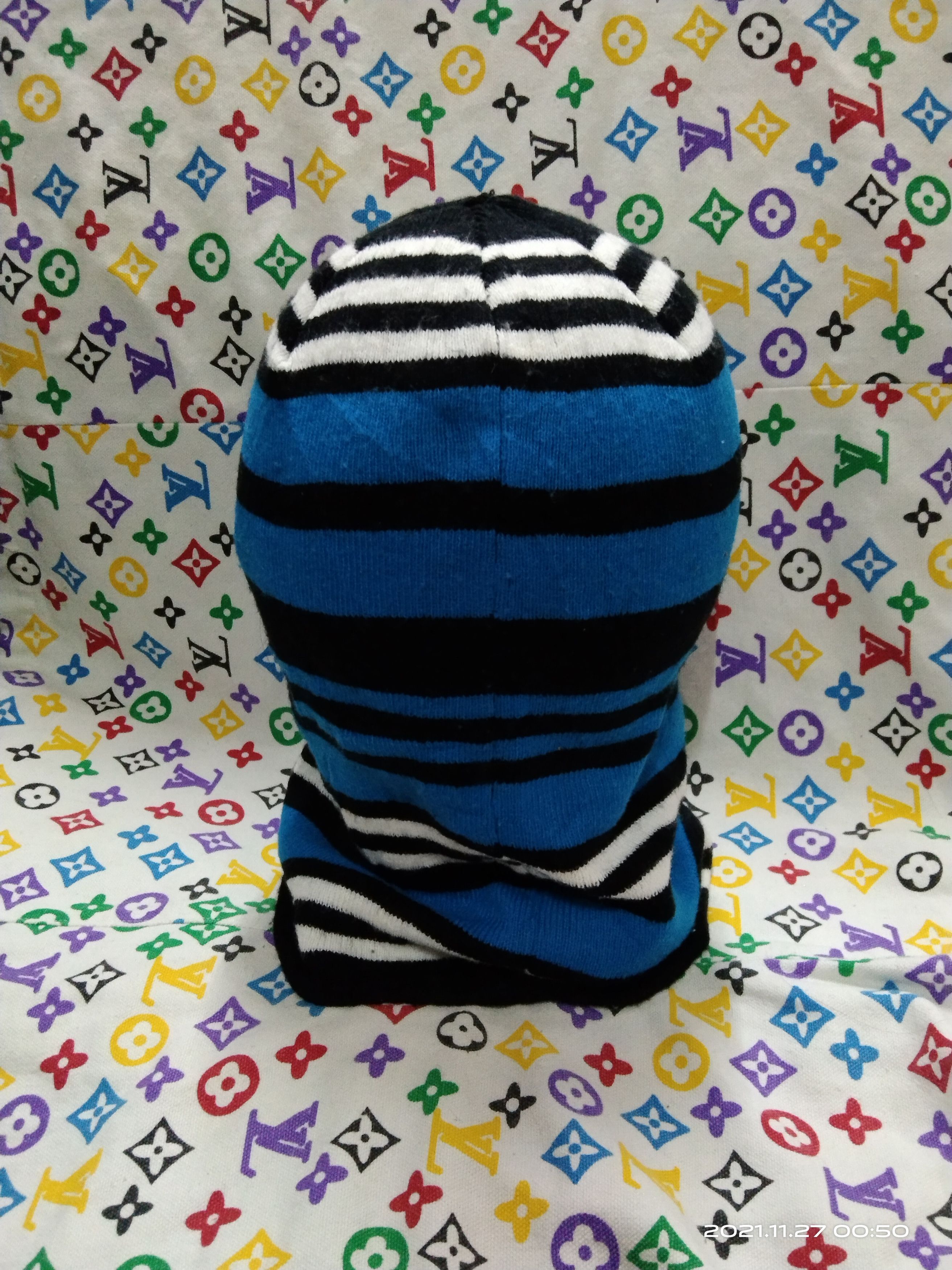 Japanese Brand KISSMARK BALACLAVA MASK STRIPE KURT COBAIN STYLE Size ONE SIZE - 2 Thumbnail
